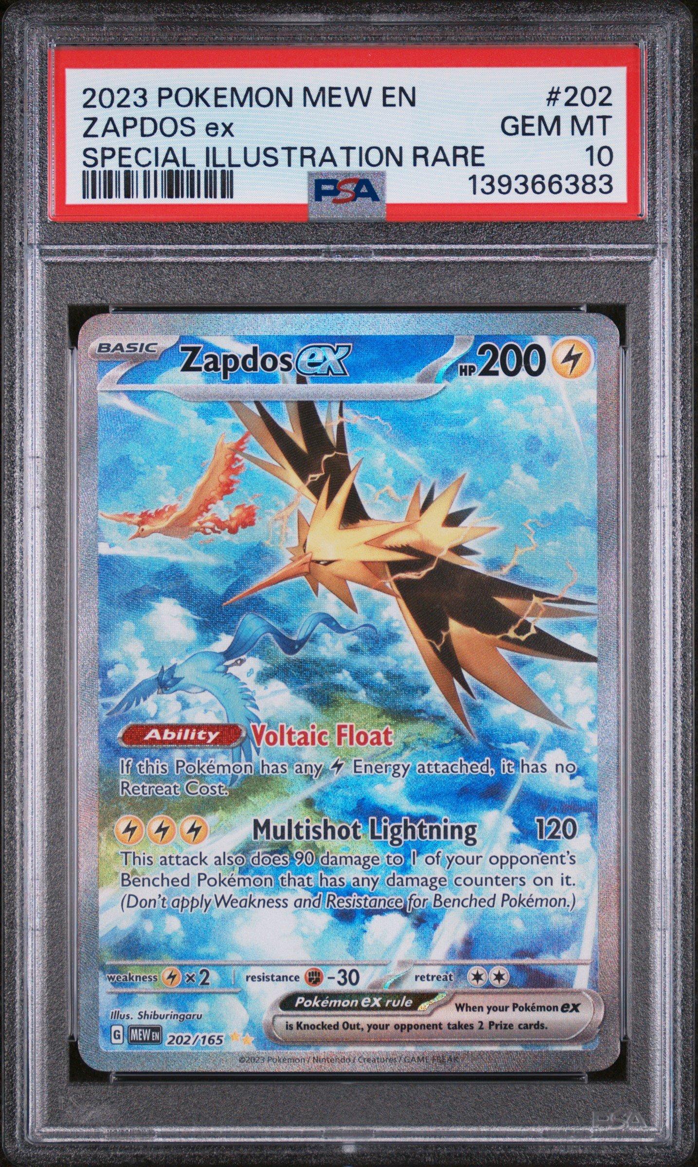 2023 Pokemon Mew En-151 202 Zapdos Ex Special Illustration Rare