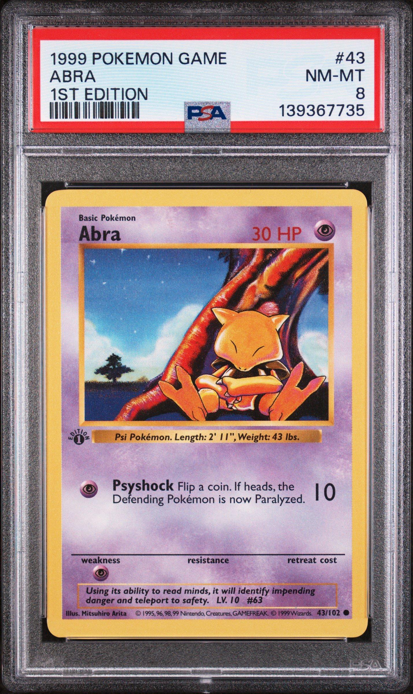 1995 abra pokemon card Sabrina's (19/63) [WoTC Promo]  Plug [P] Psyscan 1999 Pokemon Game 43 Abra