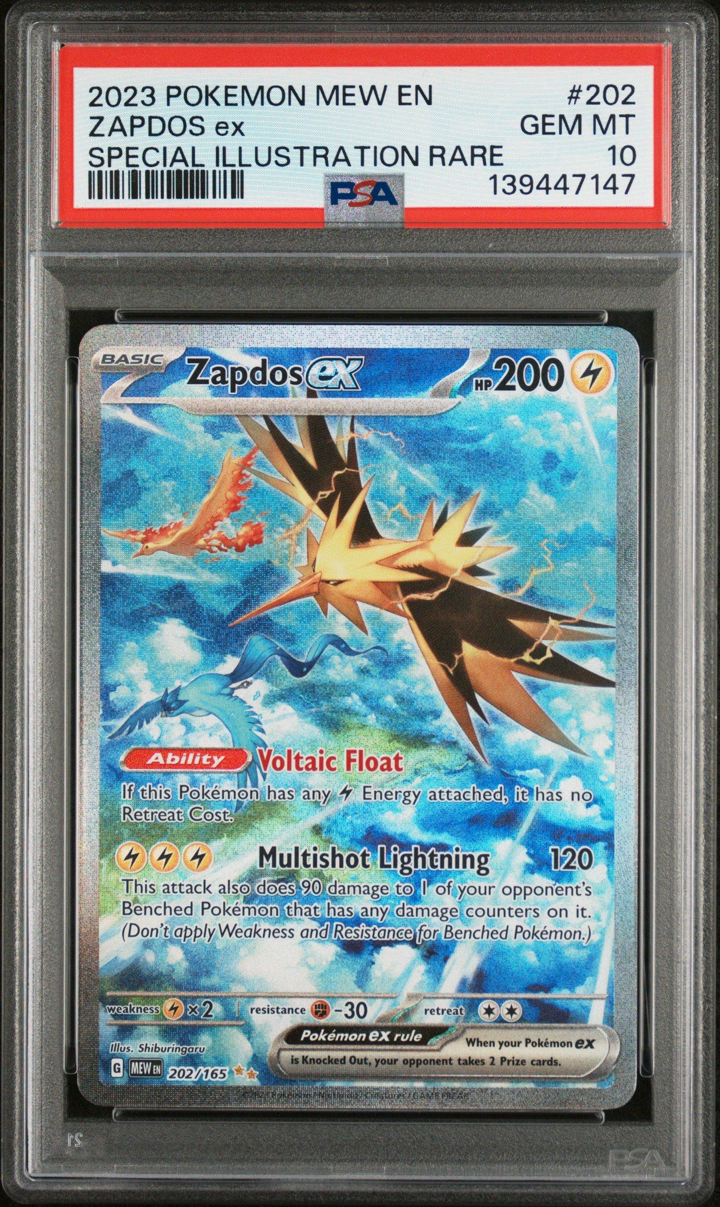 2023 Pokemon Mew En-151 202 Zapdos Ex Special Illustration Rare