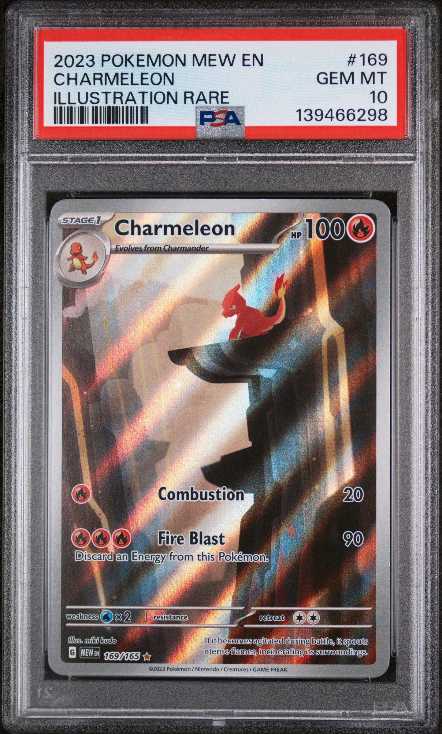2023 Pokemon Mew En-151 169 Charmeleon Illustration Rare PSA 10