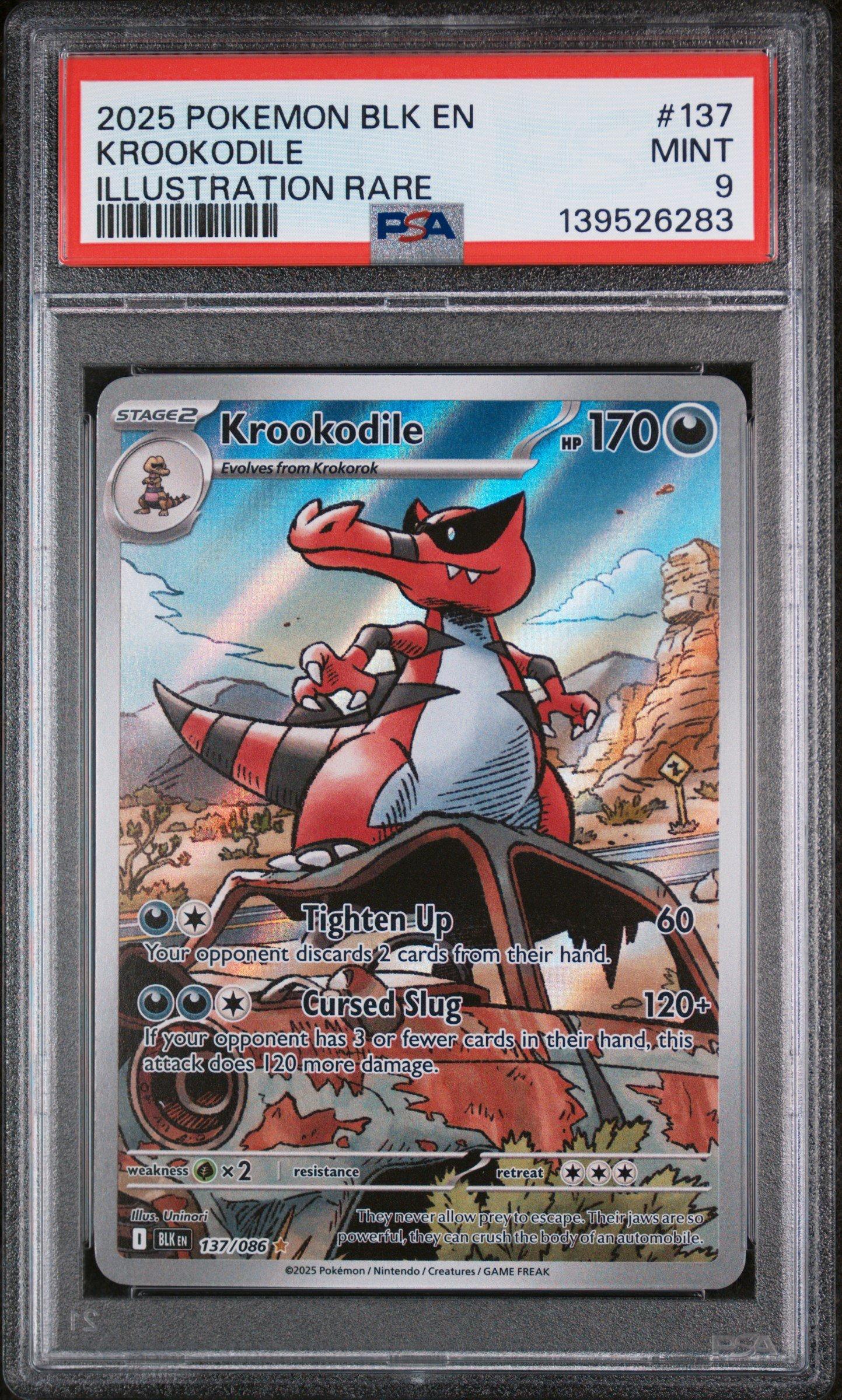 2025 Pokemon Blk En-black Bolt 137 Krookodile Illustration Rare