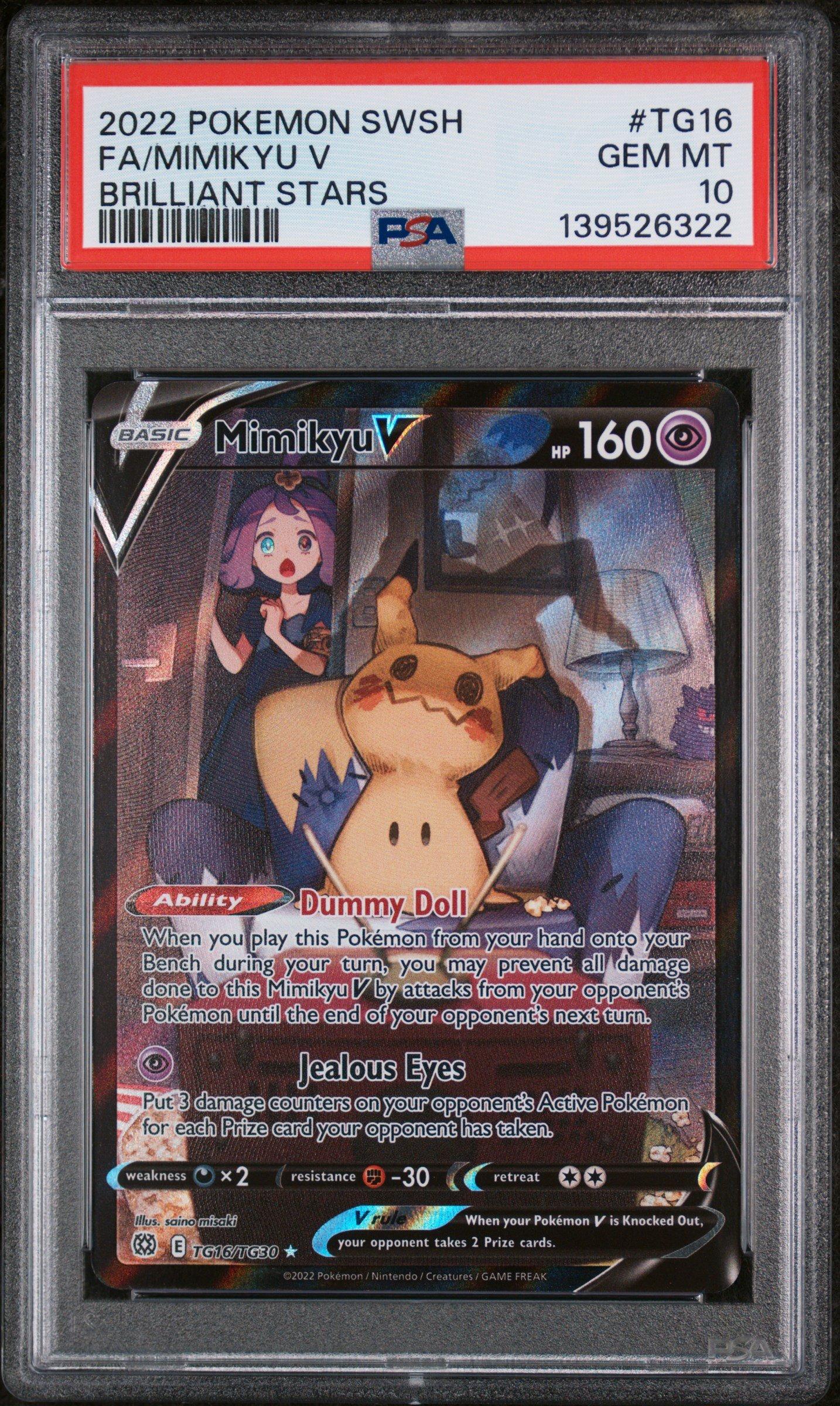 2022 Pokemon Sword & Shield Brilliant Stars Tg16 Full Art/mimikyu
