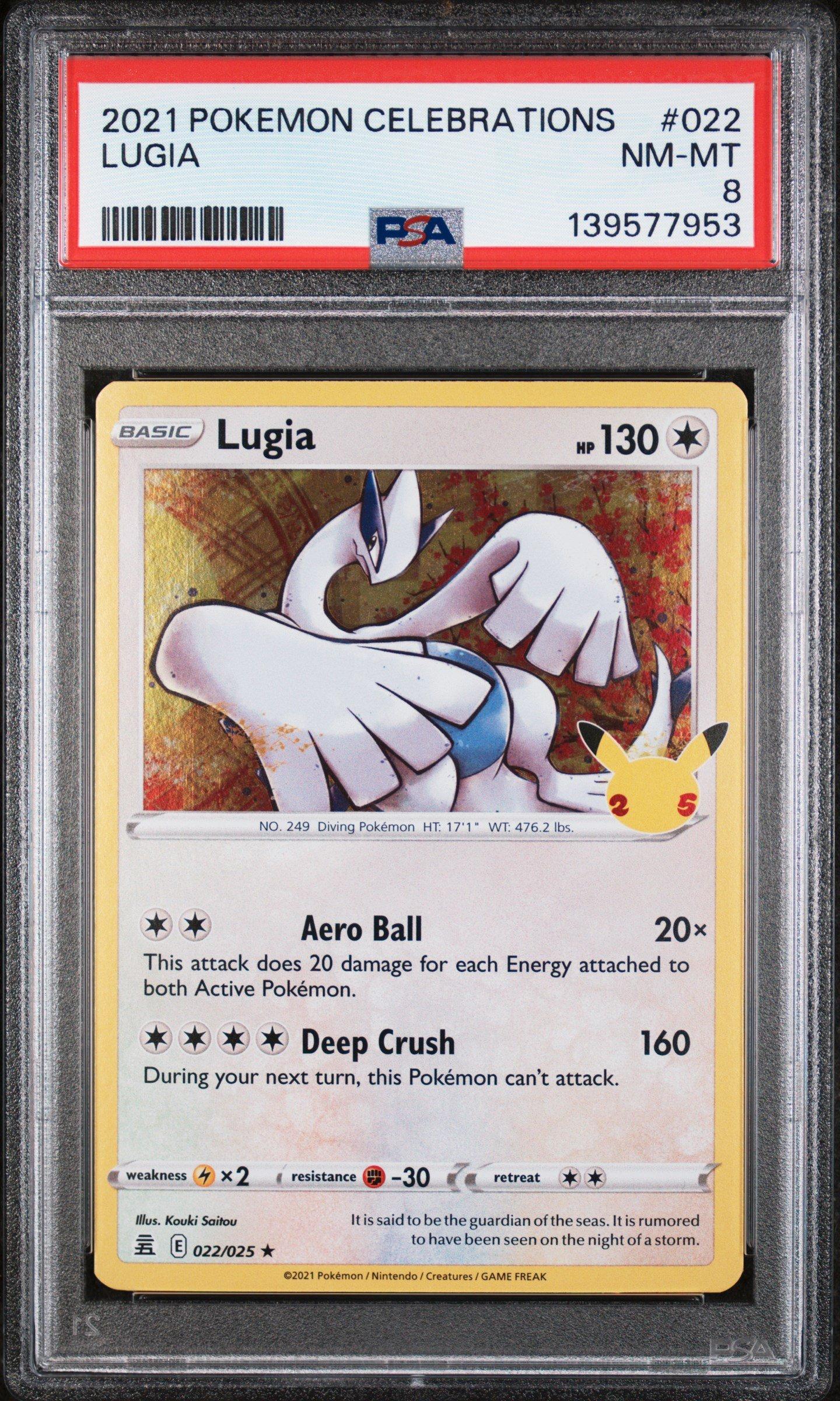2021 Pokemon Celebrations 022 Lugia PSA 8 Graded Card | GameStop