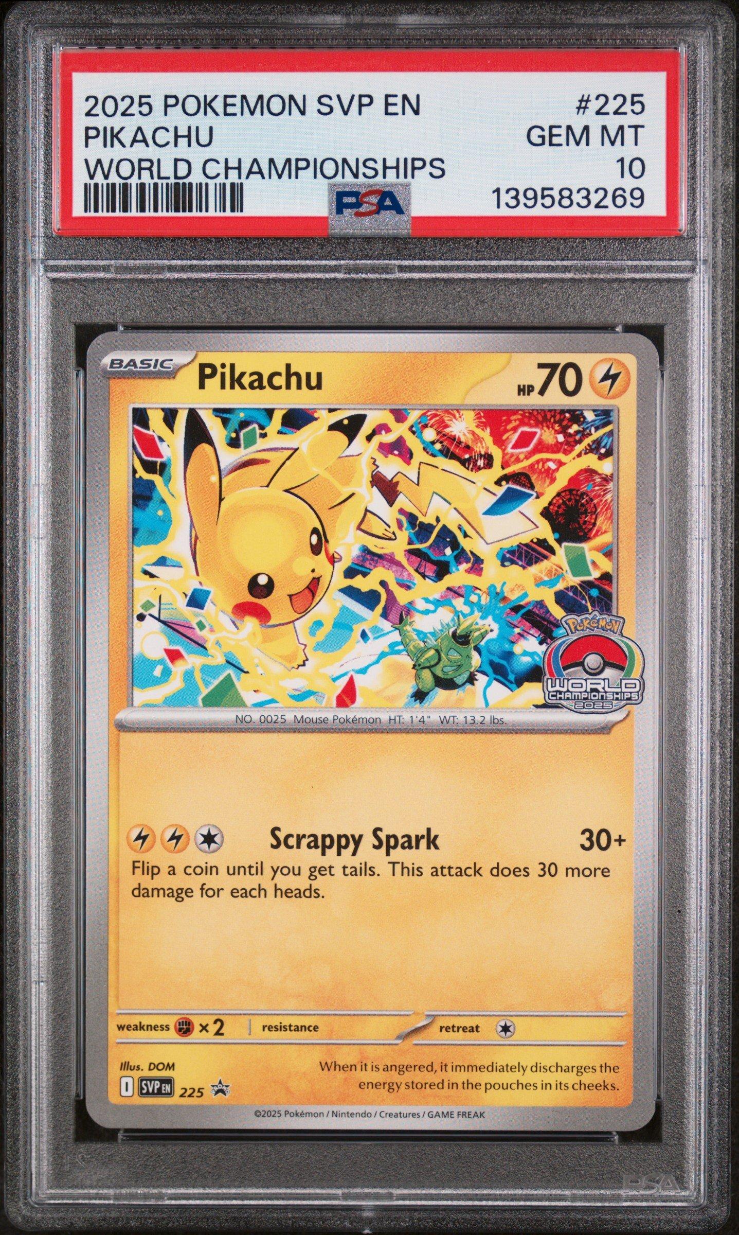 2025 Pokemon Svp En-sv Black Star Promo 225 Pikachu World
