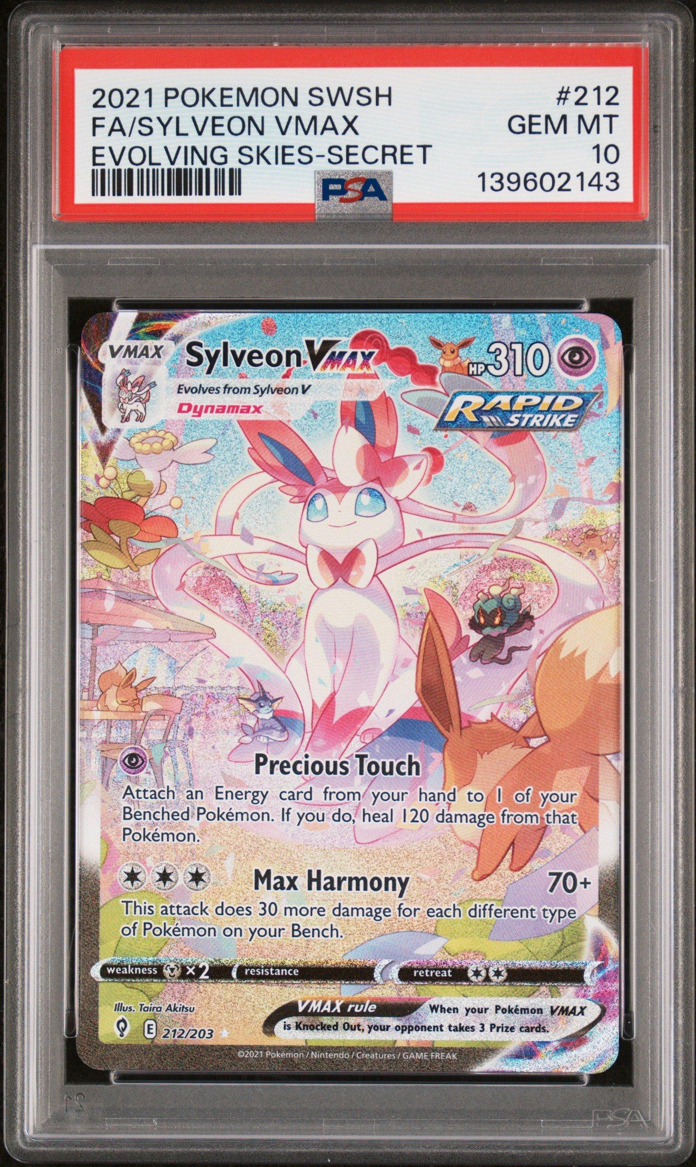 2021 Pokemon Sword & Shield Evolving Skies 212 Full Art/sylveon
