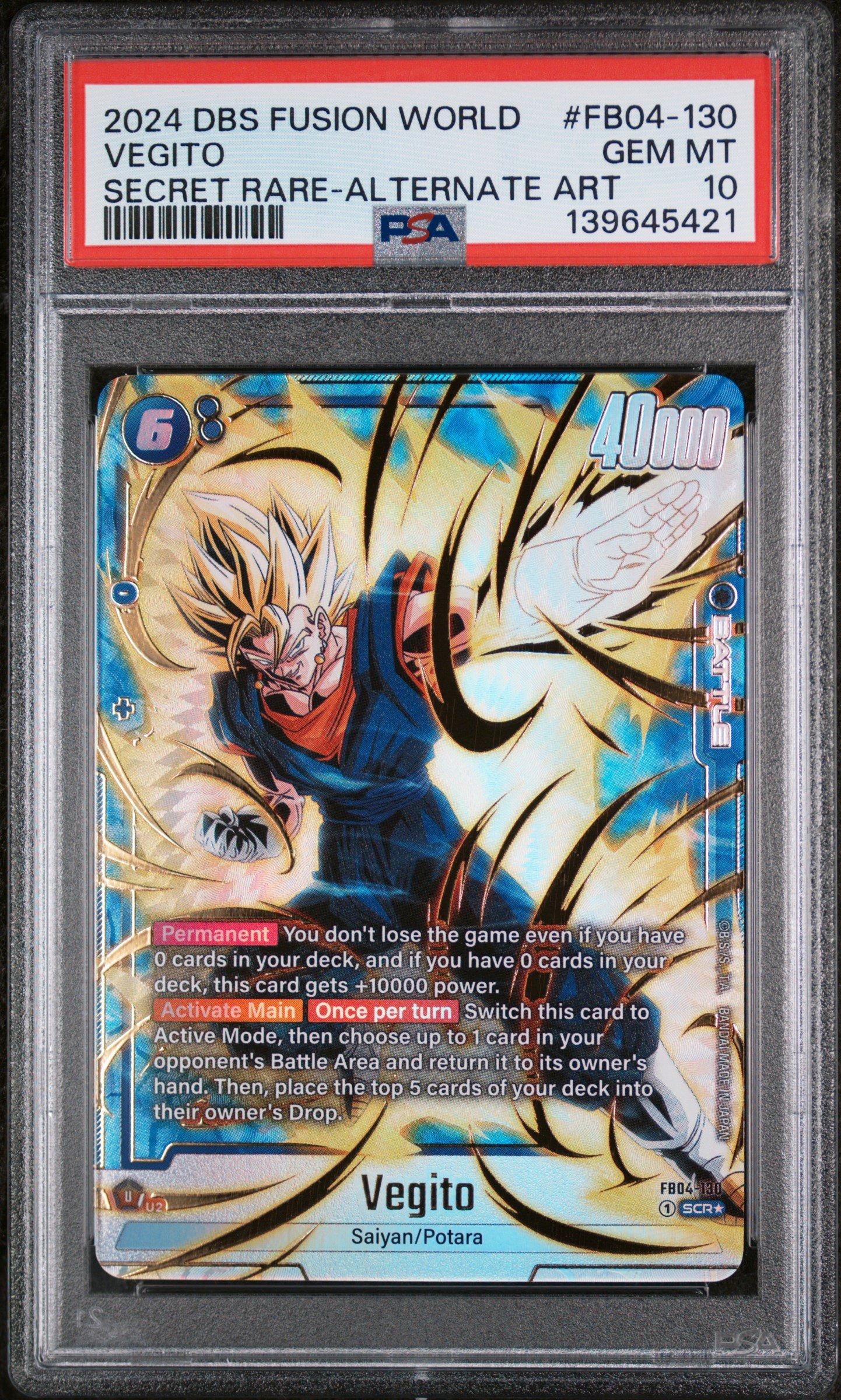 ドラゴンボールカード 2024 DBS FSN WORLD JP VEGITO SECRET RARE 2024 Dragon Ball Super Card Game Fusion World Ultra Limit Fb04-130