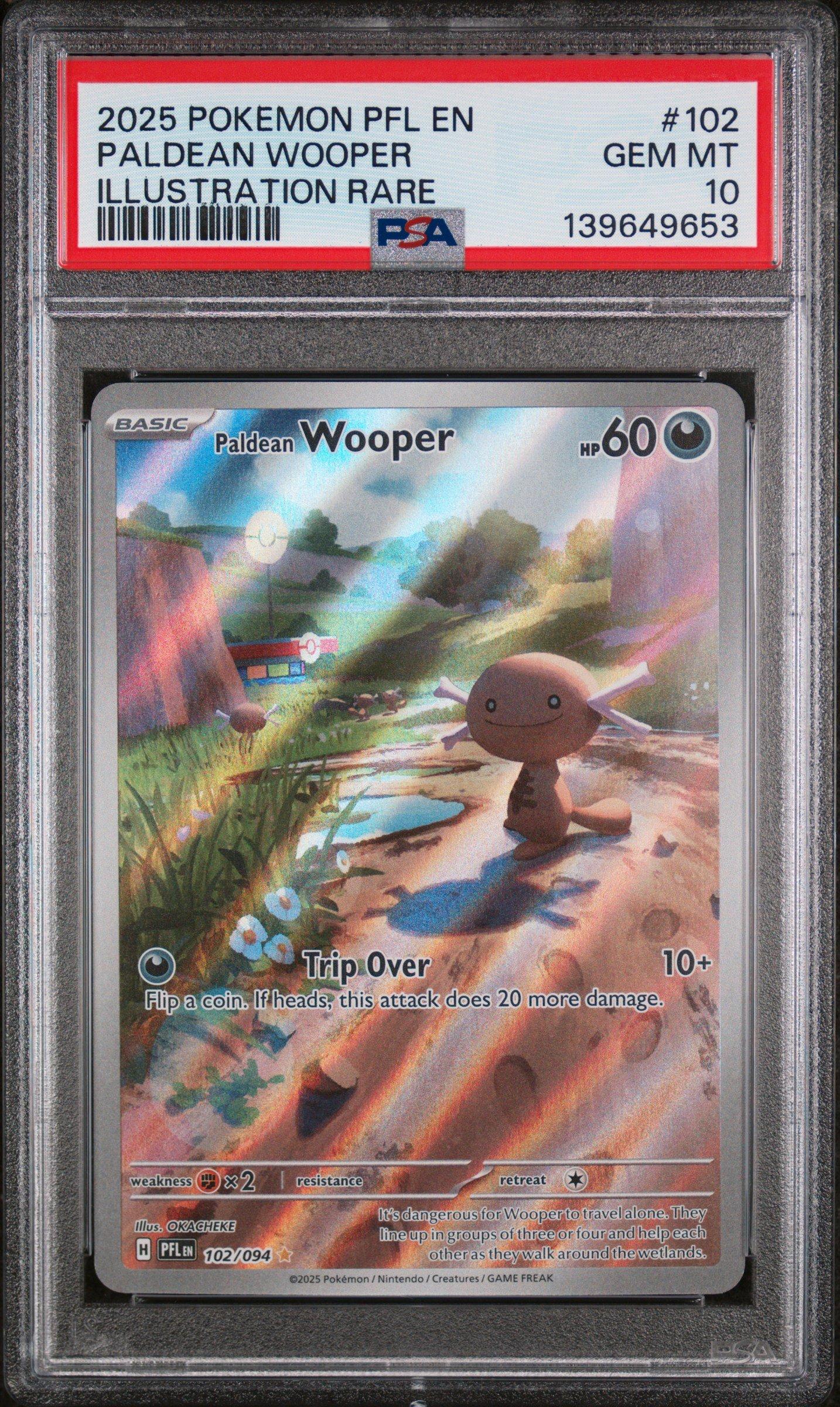 2025 Pokemon Pfl En-phantasmal Flames 102 Paldean Wooper
