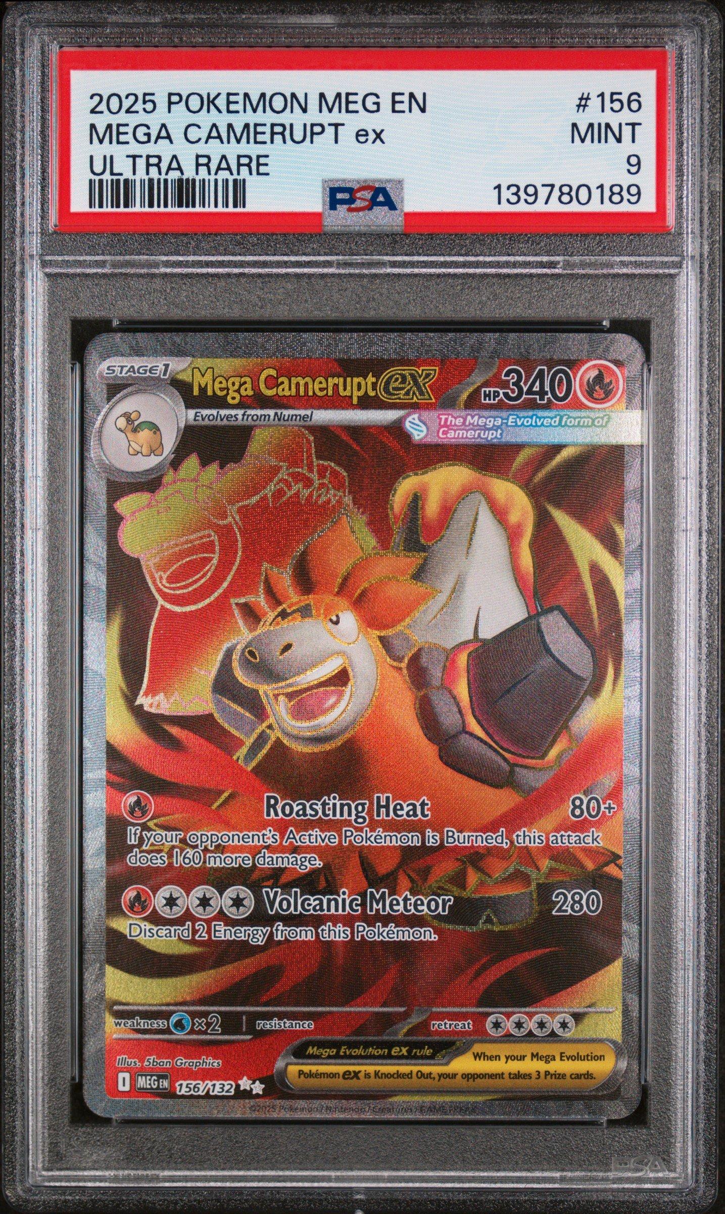 2025 Pokemon Meg En-mega Evolution 156 Mega Camerupt Ex Ultra Rare