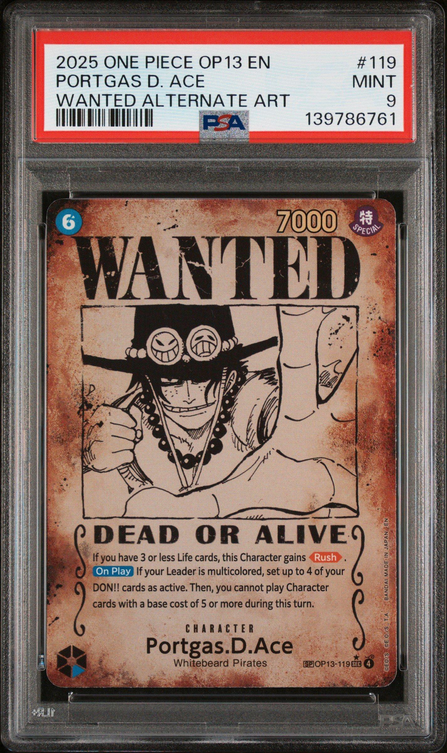 2025 One Piece Op13-carrying On His Will 119 Portgas D. Ace Wanted