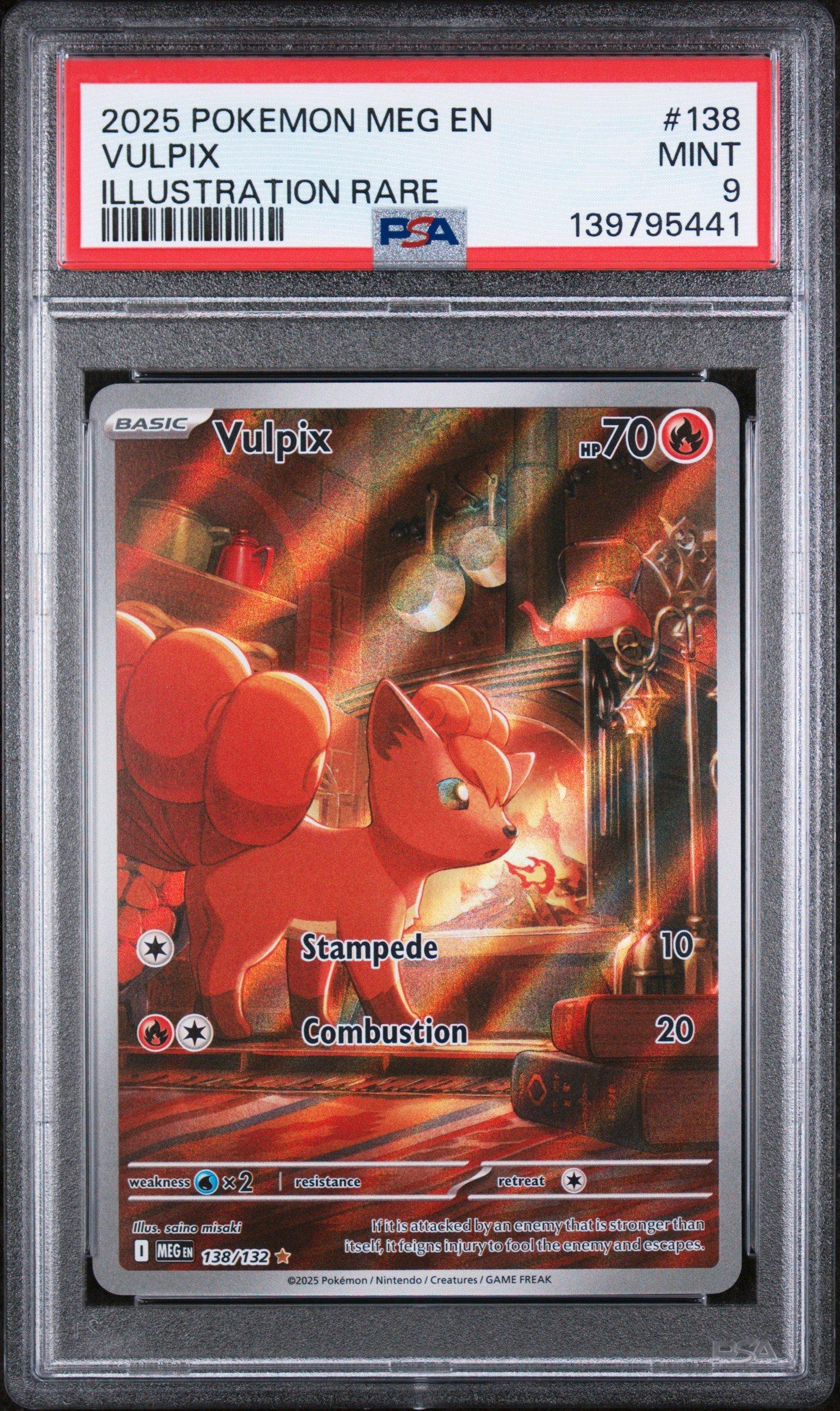 2025 Pokemon Meg En-mega Evolution 138 Vulpix Illustration Rare