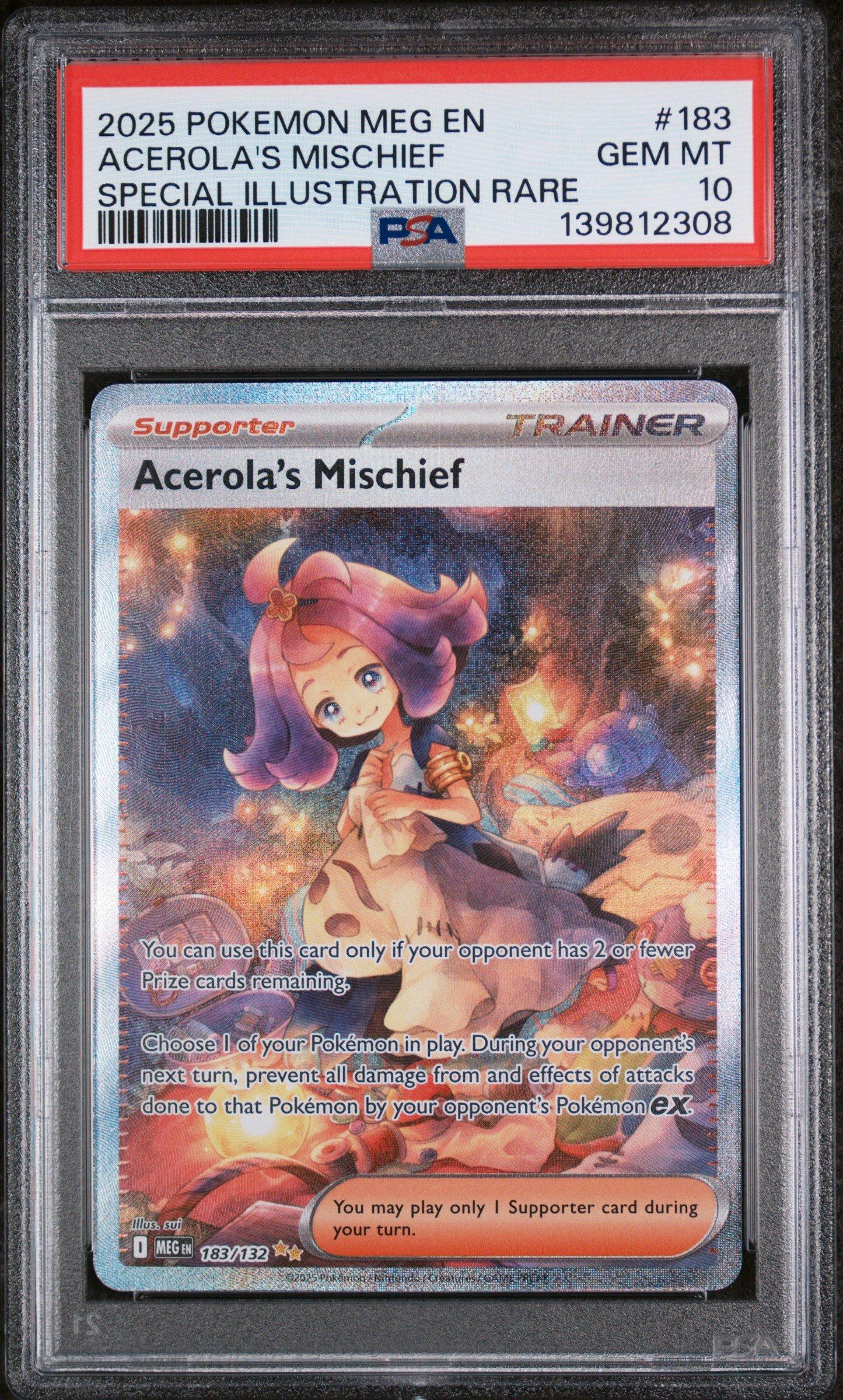 2025 Pokemon Meg En-mega Evolution 183 Acerola's Mischief Special