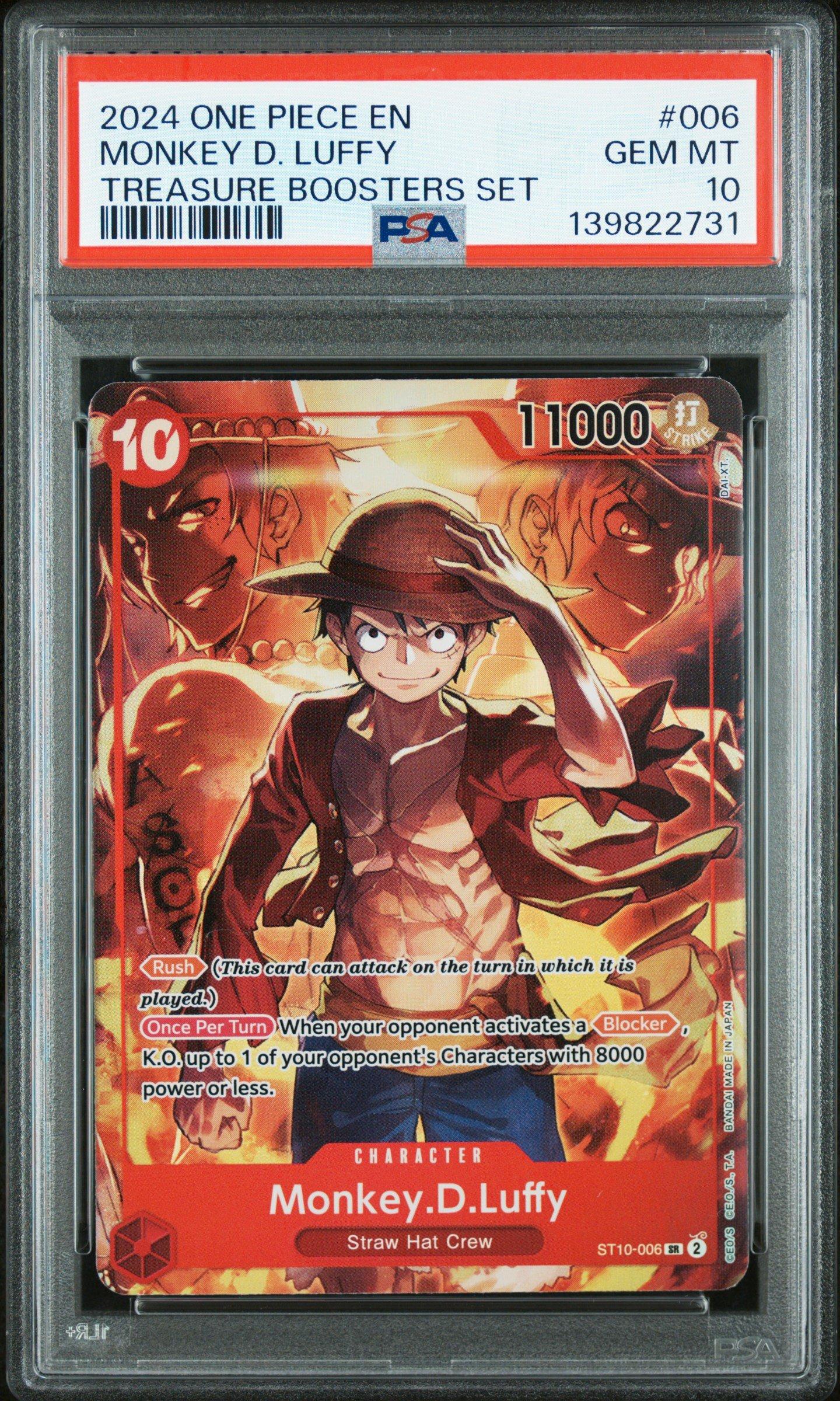 MONKEY D. LUFFY ST29-001 ワンピースルフィ　PSA10 Monkey.D.Luffy ST29-001 ONE PIECE Tcg Card Game NM Yellow Leader
