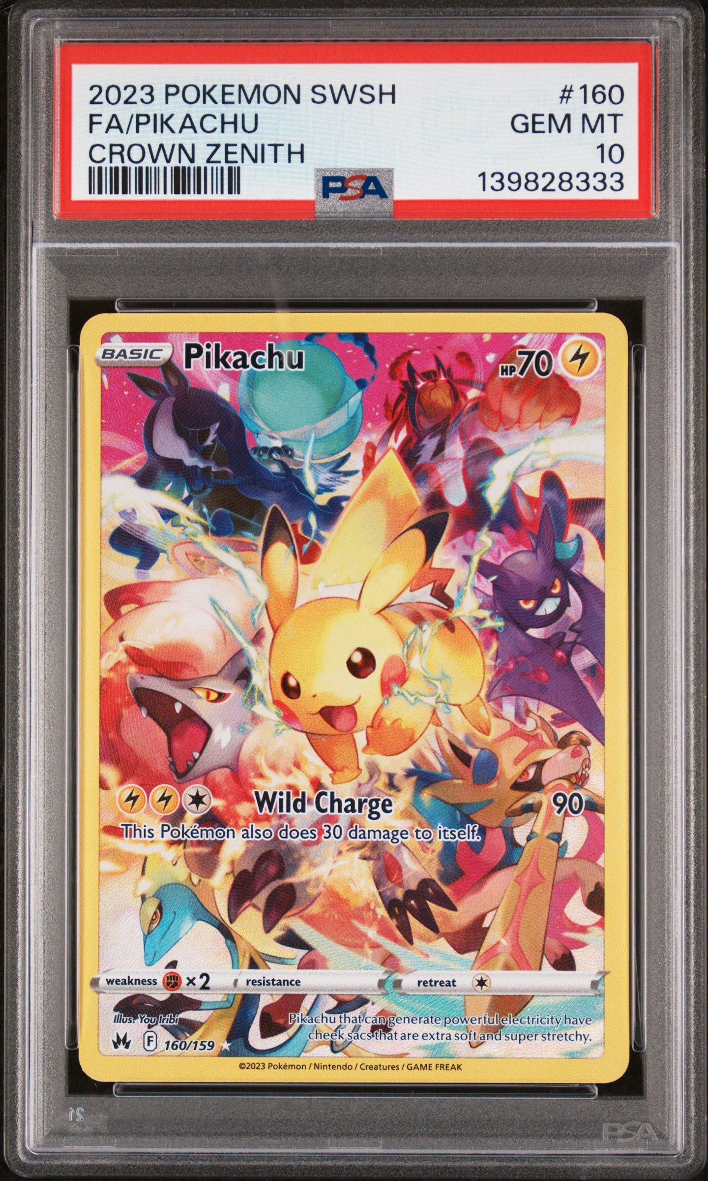2023 Pokemon Sword And Shield Crown Zenith 160 Full Art/pikachu