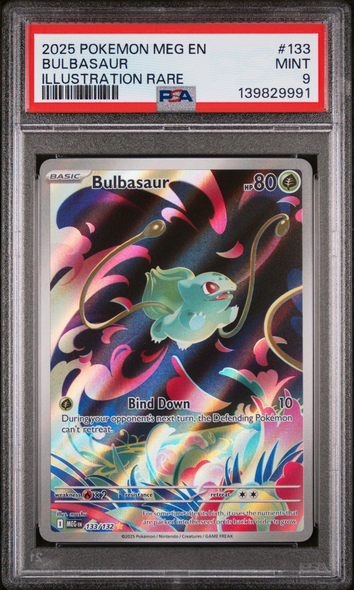 2025 Pokemon Meg En-mega Evolution 133 Bulbasaur Illustration Rare