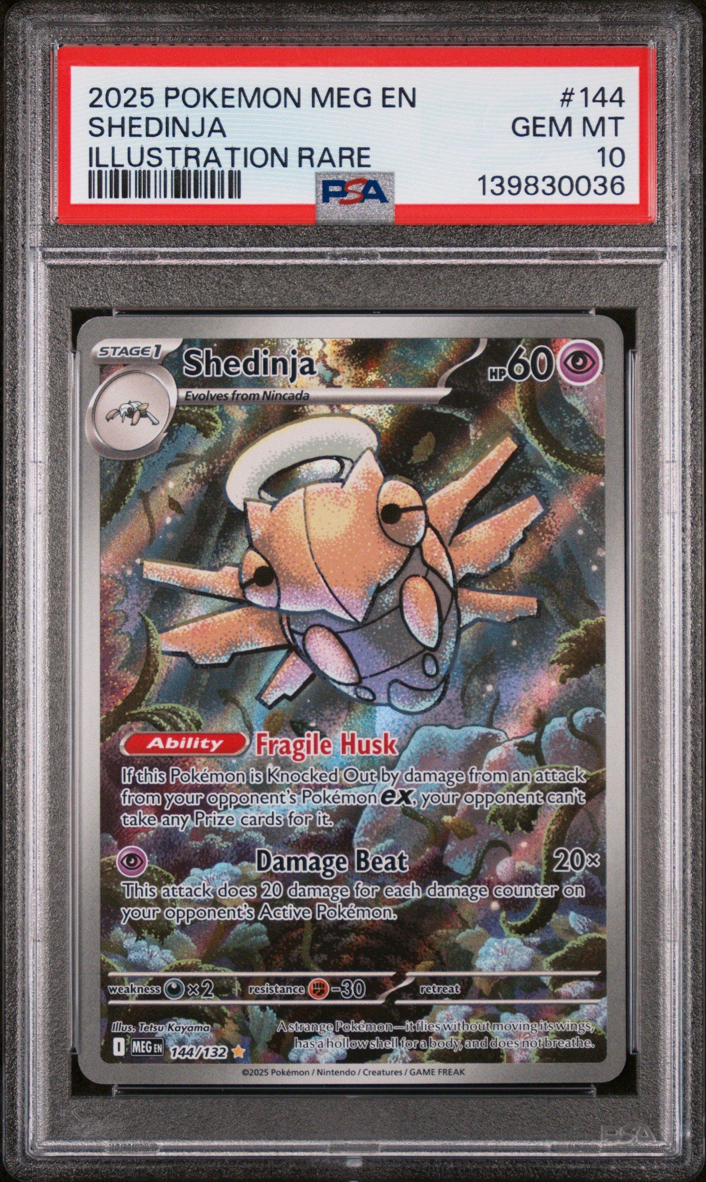 2025 Pokemon Meg En-mega Evolution 144 Shedinja Illustration Rare