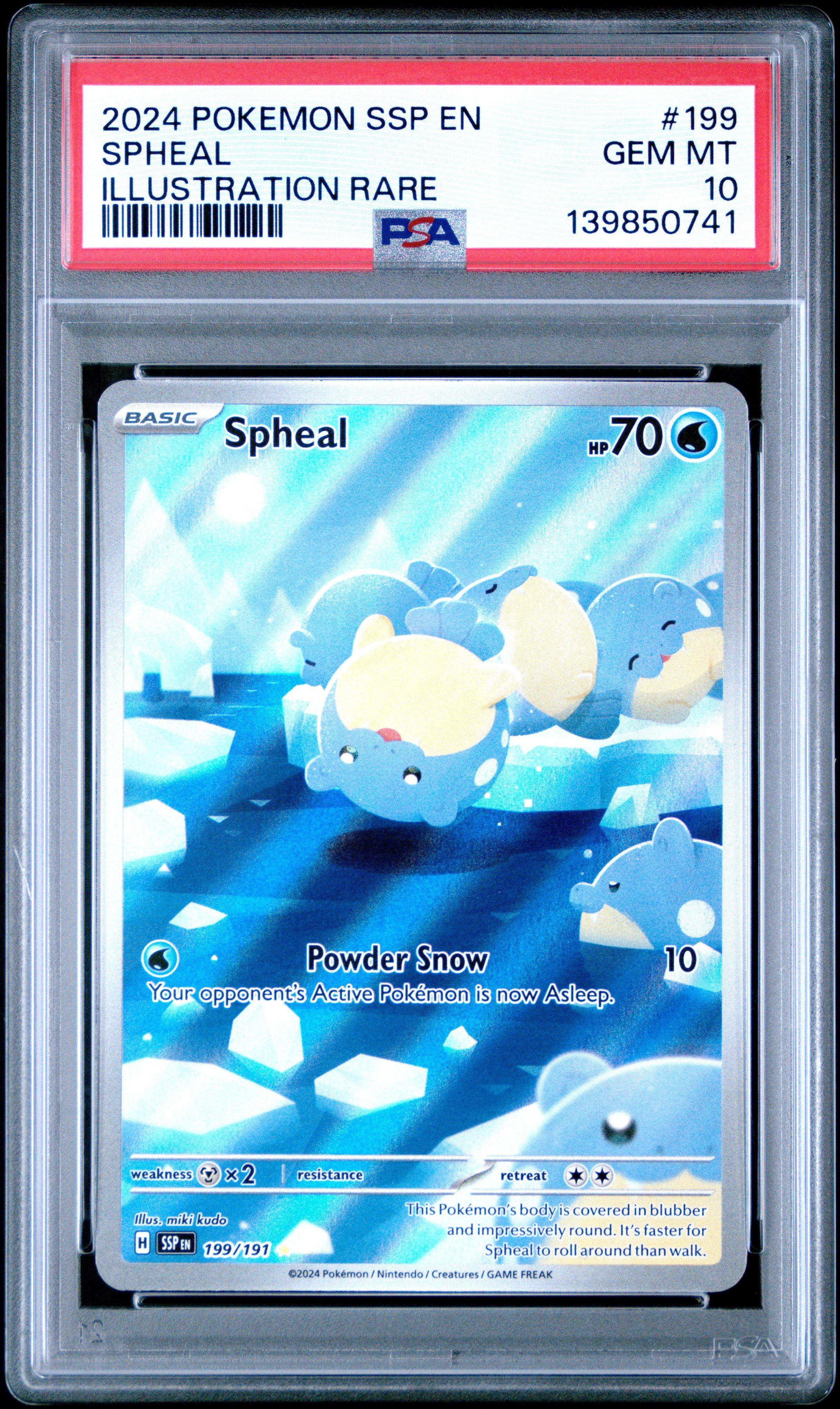 2024 Pokemon Ssp En-surging Sparks 199 Spheal Illustration Rare