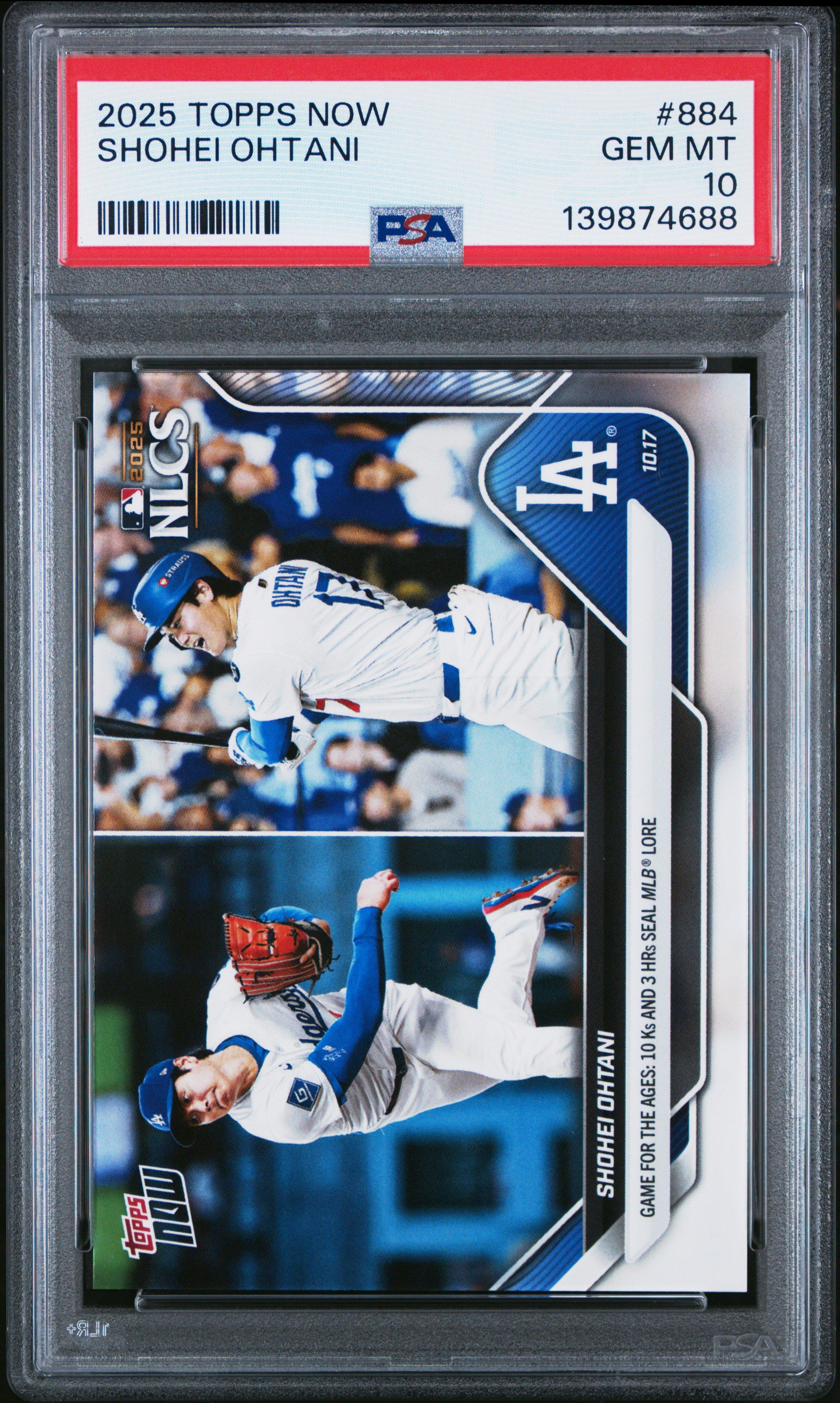 2025 Topps Now 884 Shohei Ohtani PSA 10 Graded Card | GameStop