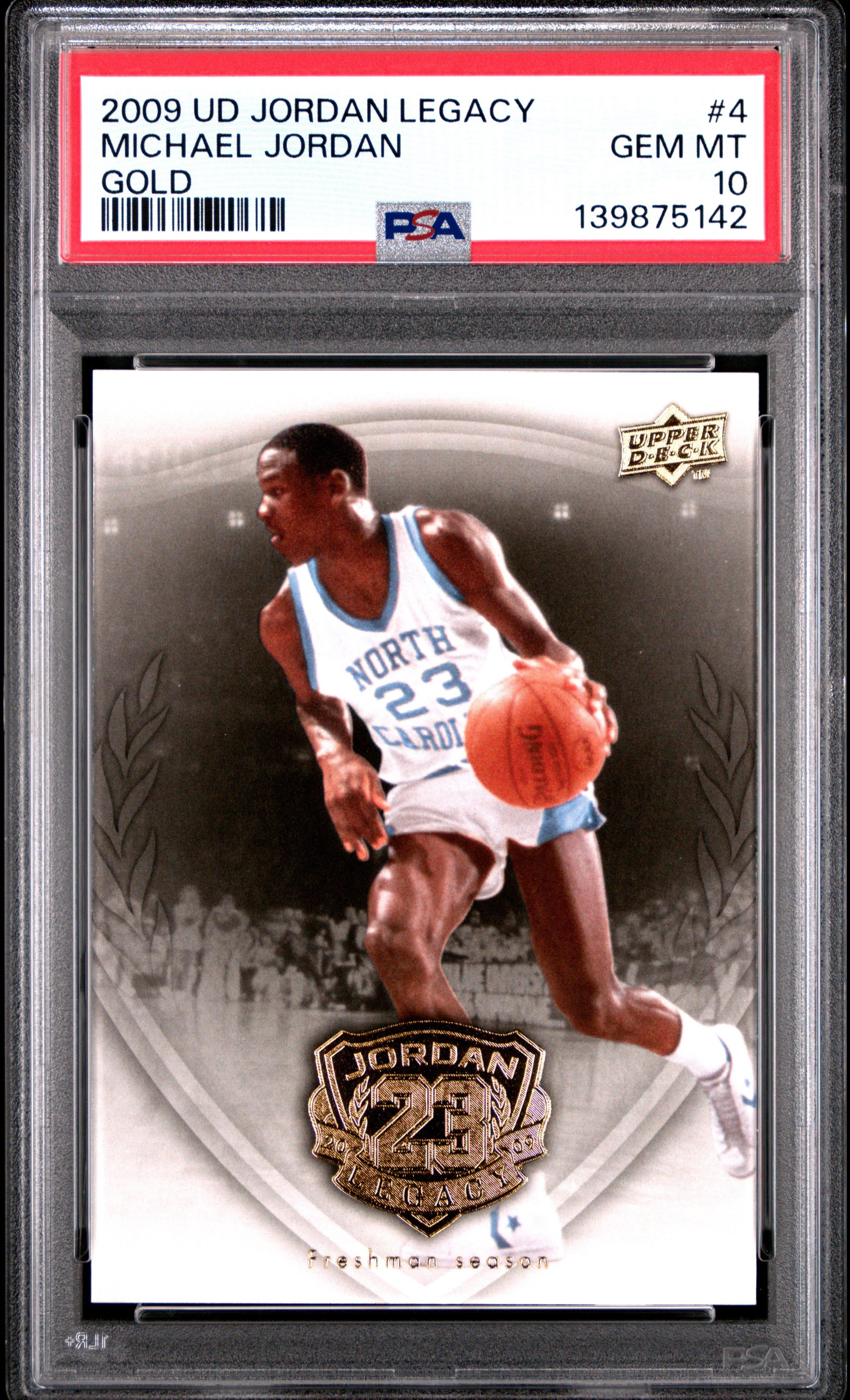 2009 Upper Deck Jordan Legacy Gold 4 Michael Jordan PSA 10 Graded
