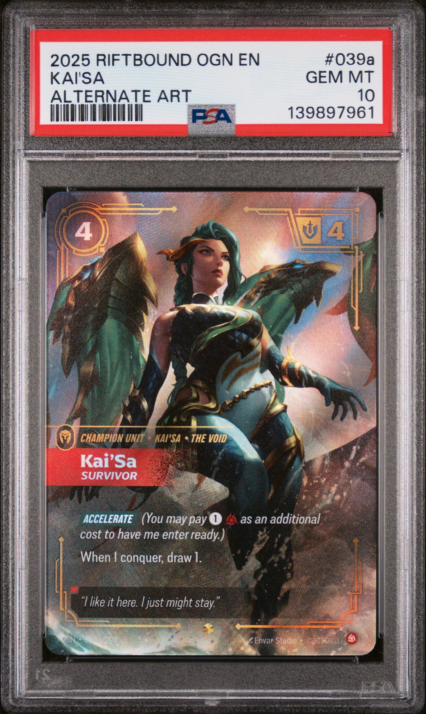 2025 Riftbound: League Of Legends Ogn-origins 039a Kai'sa