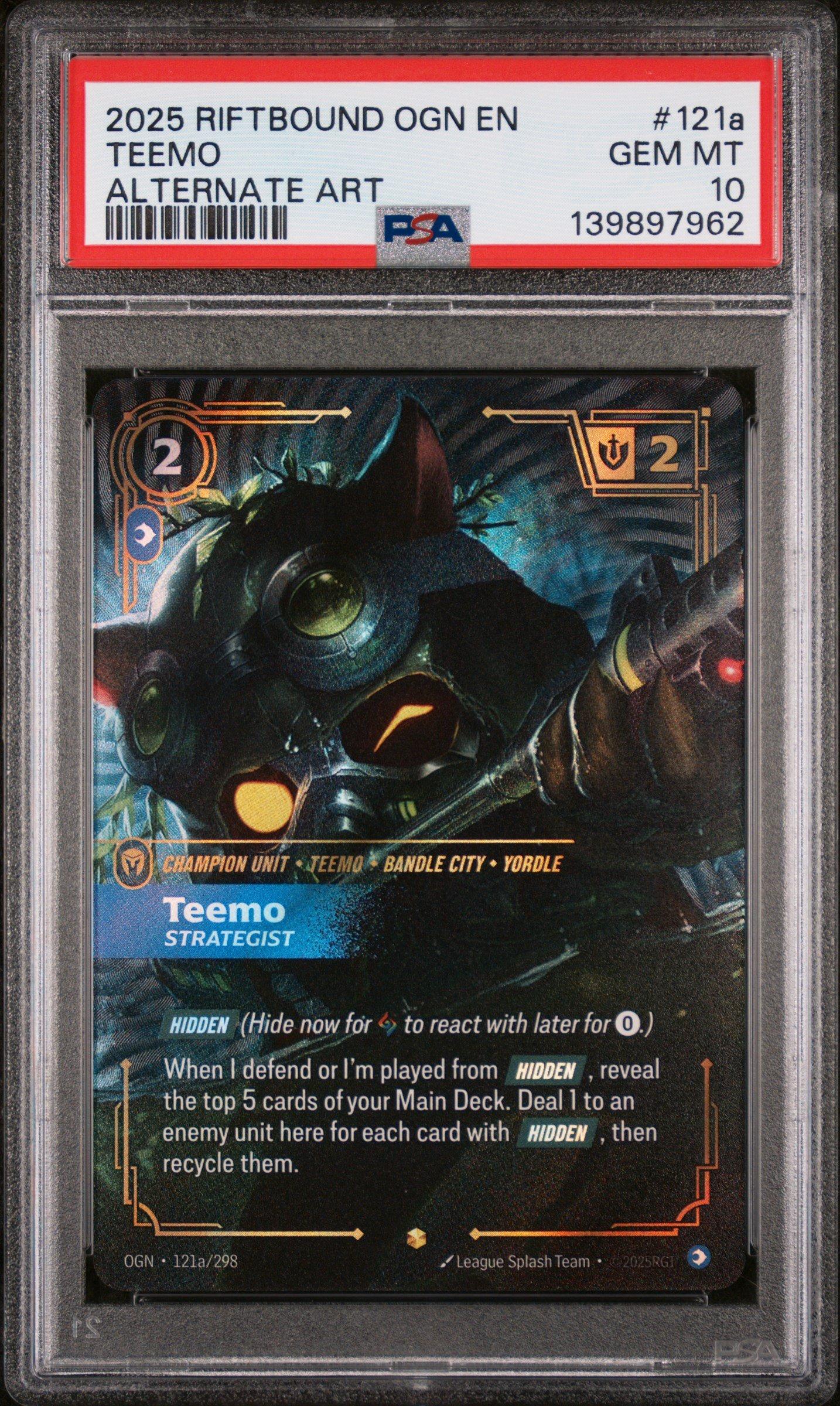 2025 Riftbound: League Of Legends Ogn-origins 121a Teemo