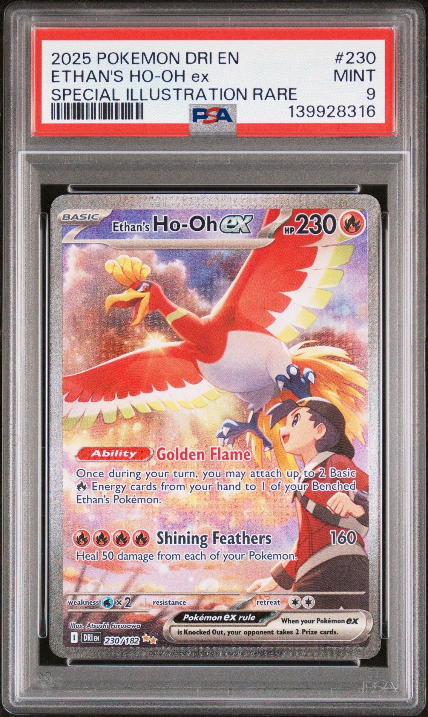 2025 Pokemon Dri En-destined Rivals 230 Ethan's Ho-oh Ex Special