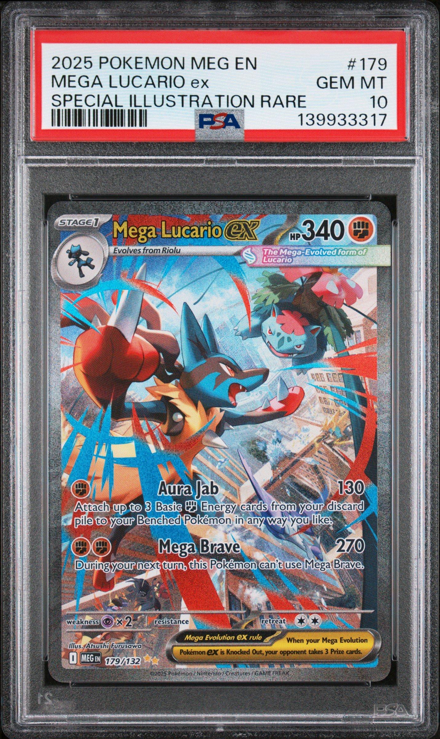 2025 ポケモンカード メガルカリオEX PSA10 2025 Pokemon Meg En-mega Evolution 179 Mega Lucario Ex Special