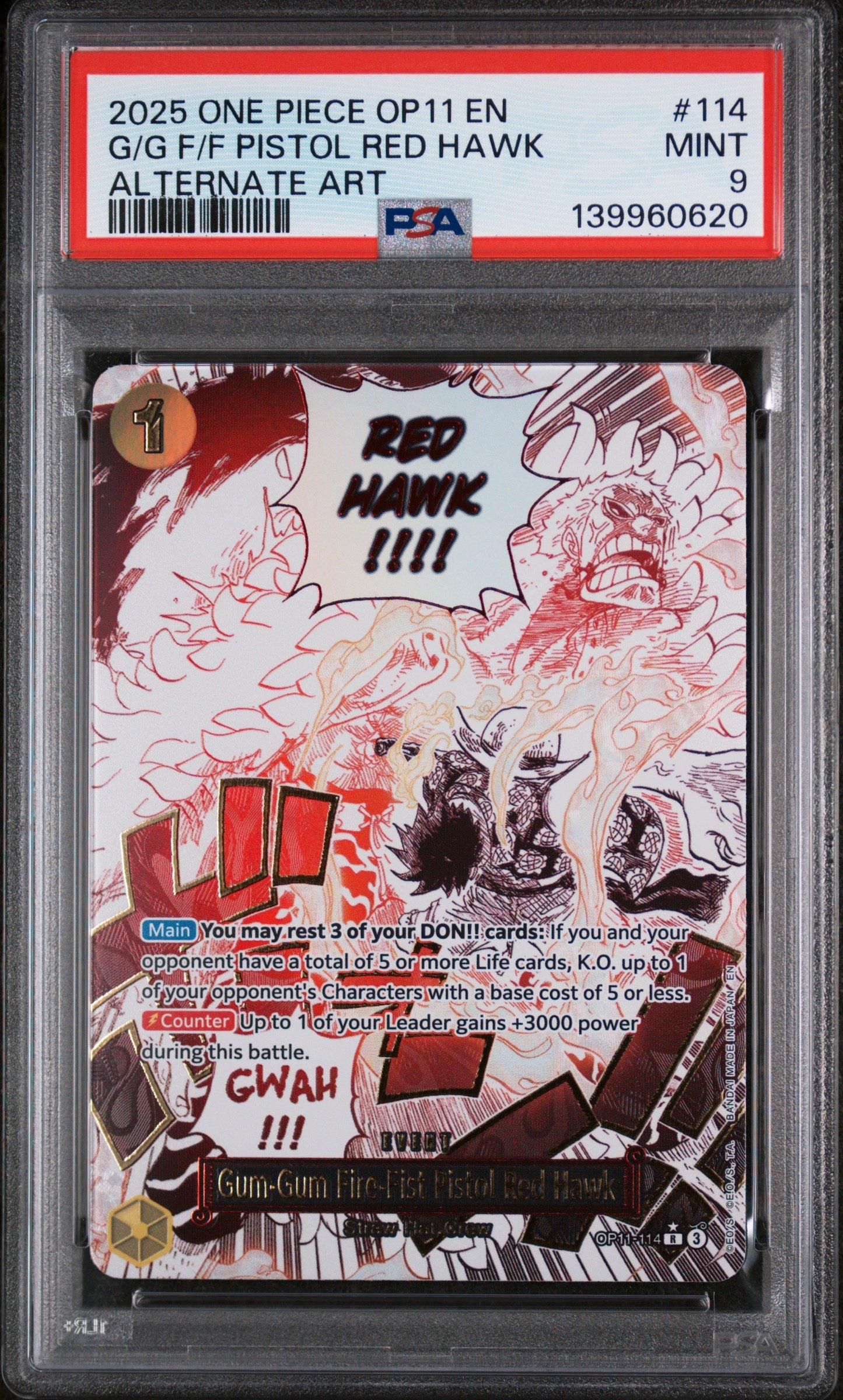 2025 One Piece Op11-a Fist Of Divine Speed 114 Gum-gum Fire-fist
