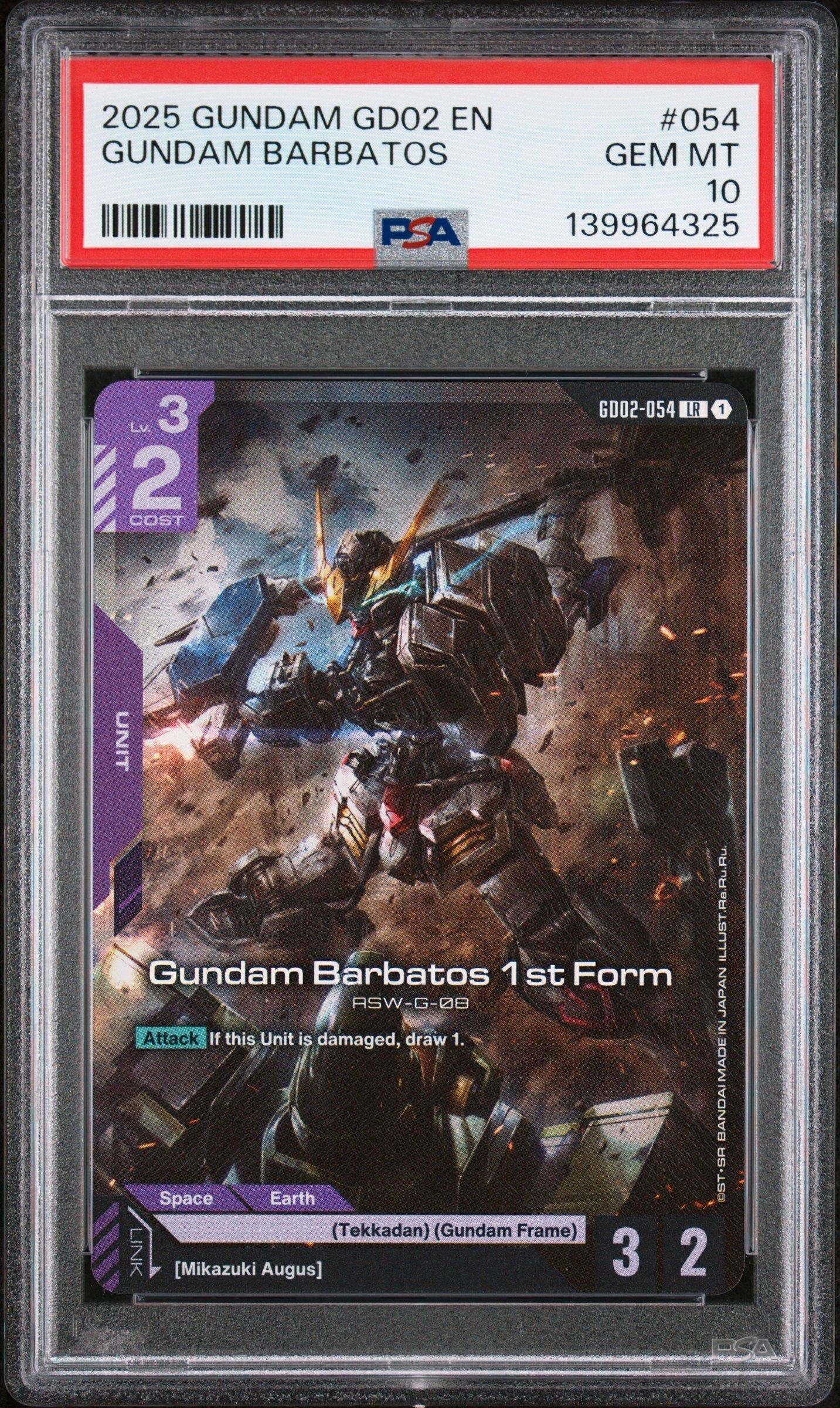 2025 Gundam Dual Impact 054 Gundam Barbatos 1st Form PSA 10 Graded