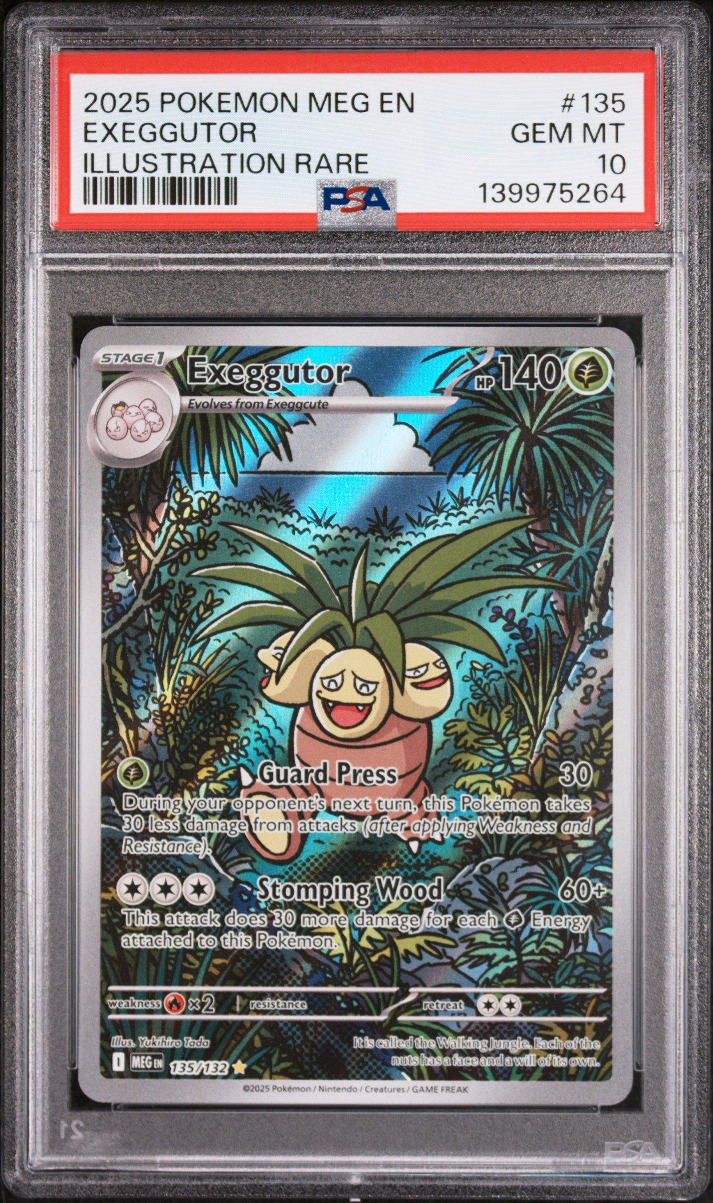 exeggutor pokemon card 3 [1] Big Eggsplosion (20x) Flip a number of coins equal to the number of Energy attached to Exeggutor Exeggutor (Genetic Apex #22/226, 3-Diamonds)