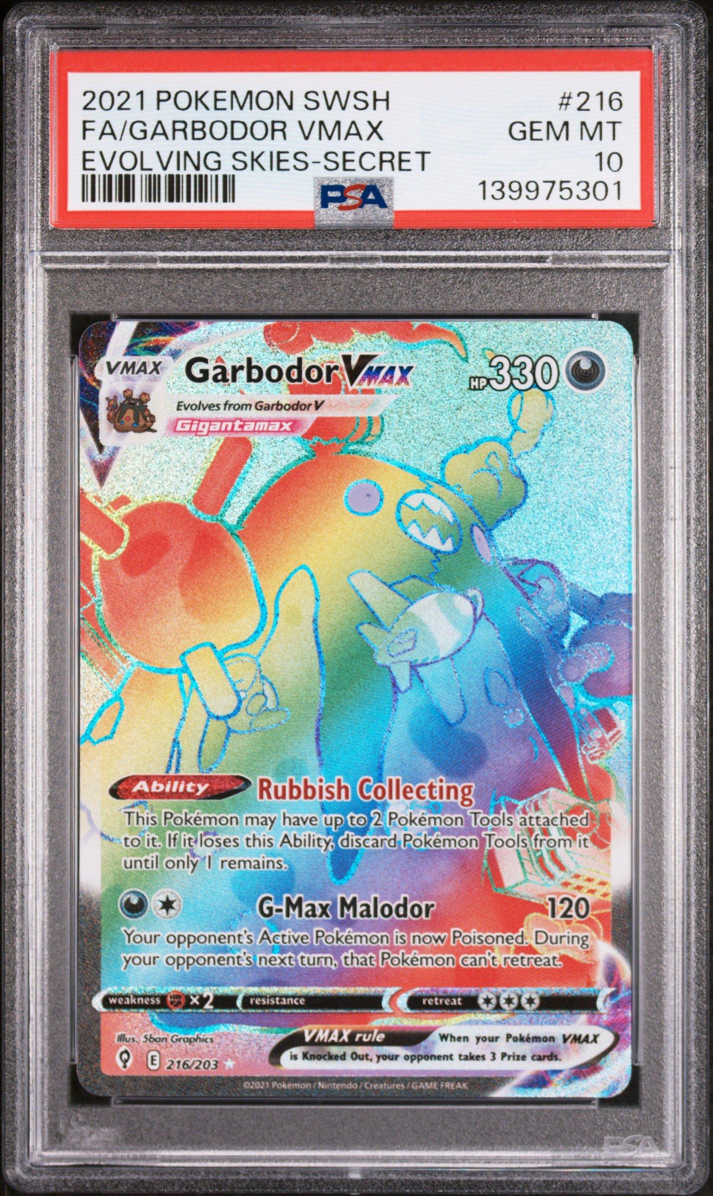 2021 Pokemon Sword & Shield Evolving Skies 216 Full Art/garbodor