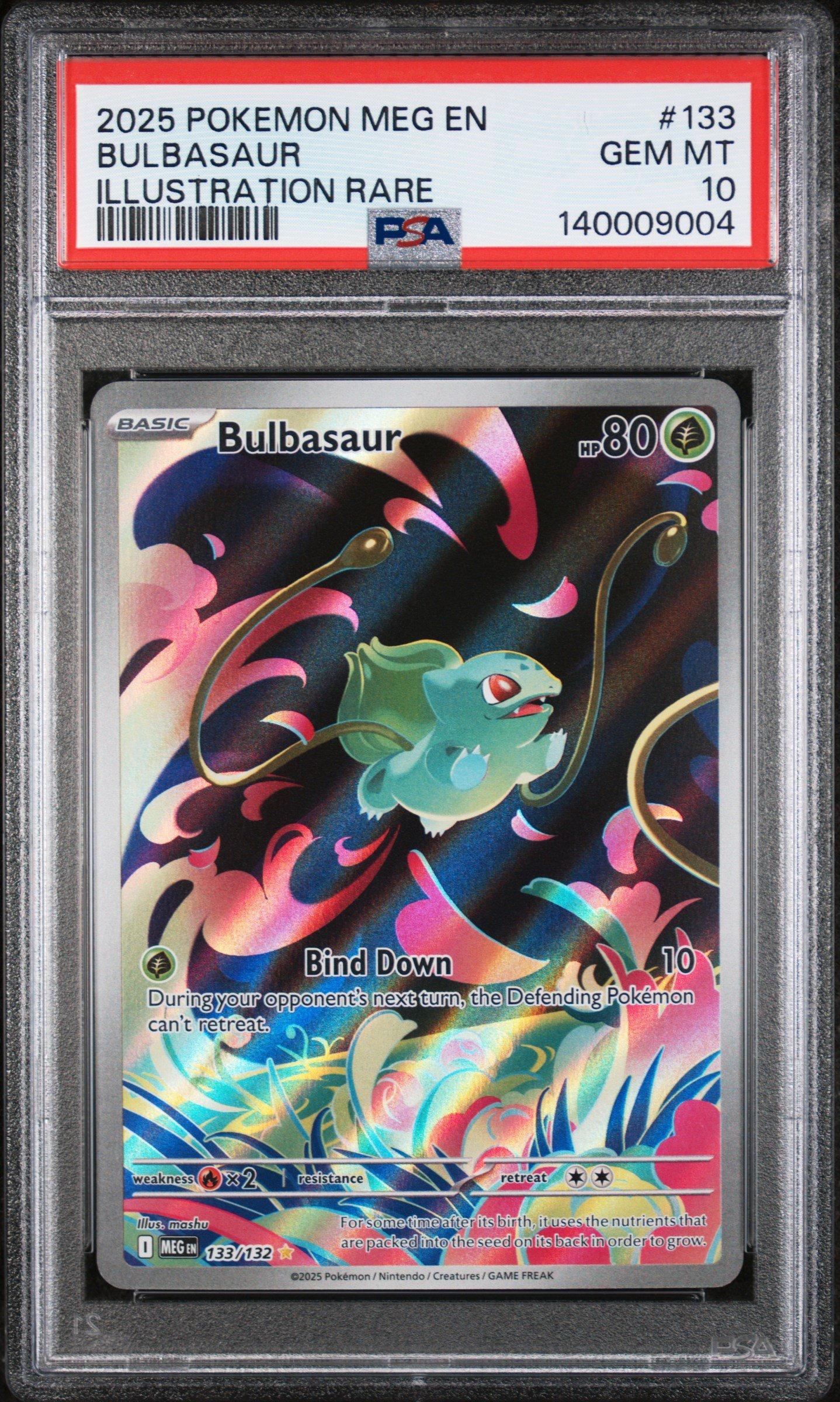 2025 Pokemon Meg En-mega Evolution 133 Bulbasaur Illustration Rare PSA 10  Graded Card | GameStop