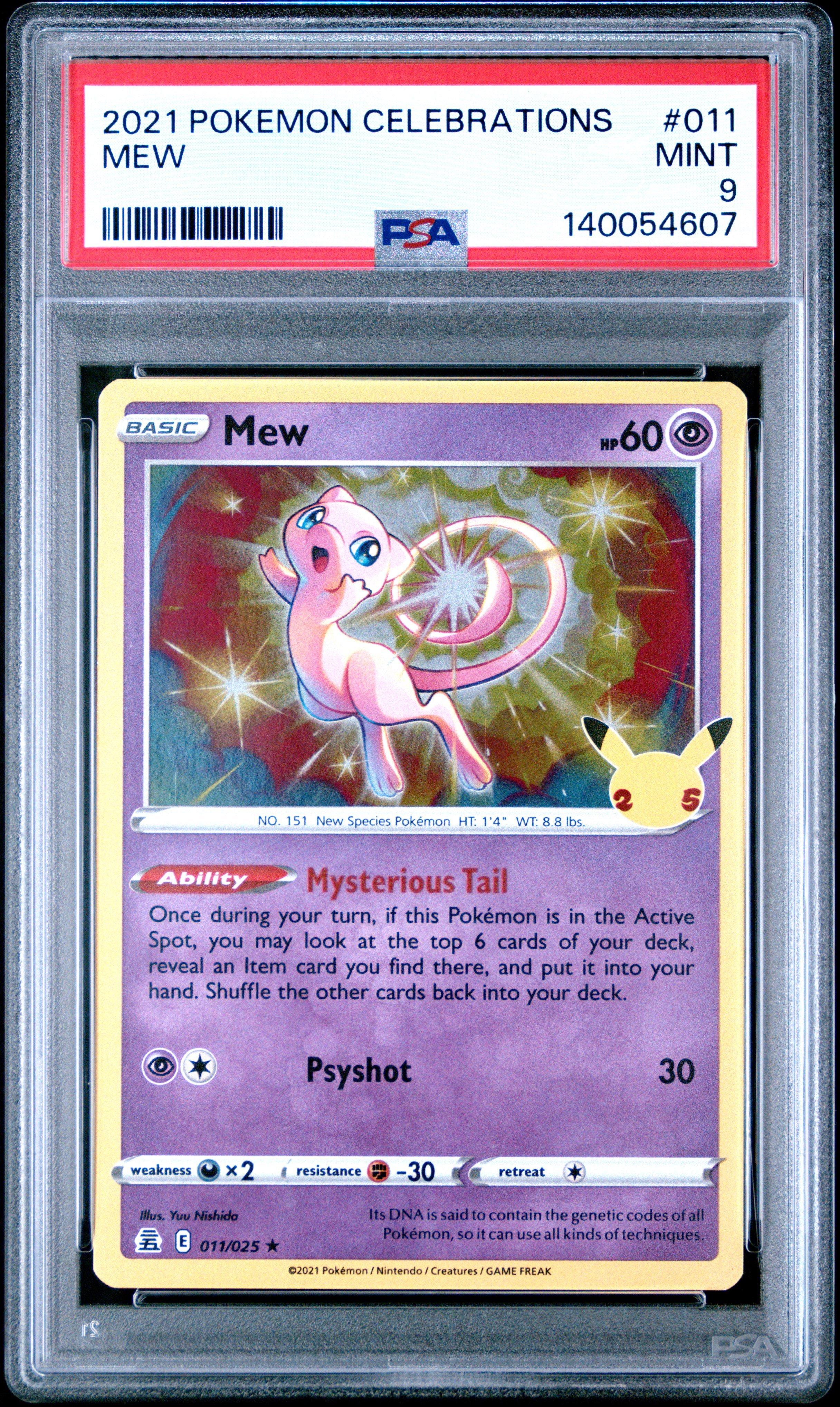 2021 Pokemon Celebrations 011 Mew PSA 9 Graded Card | GameStop