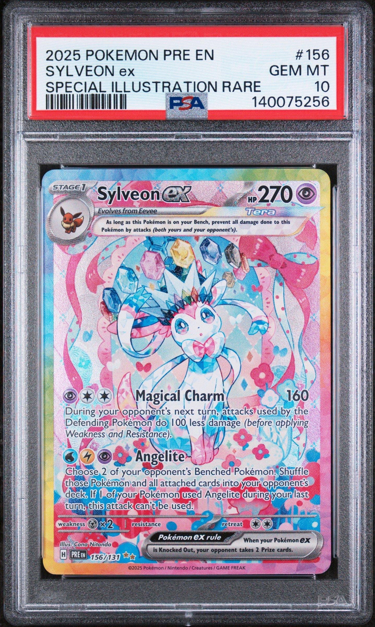 2025 Pokemon Pre En-prismatic Evolutions 156 Sylveon Ex Special