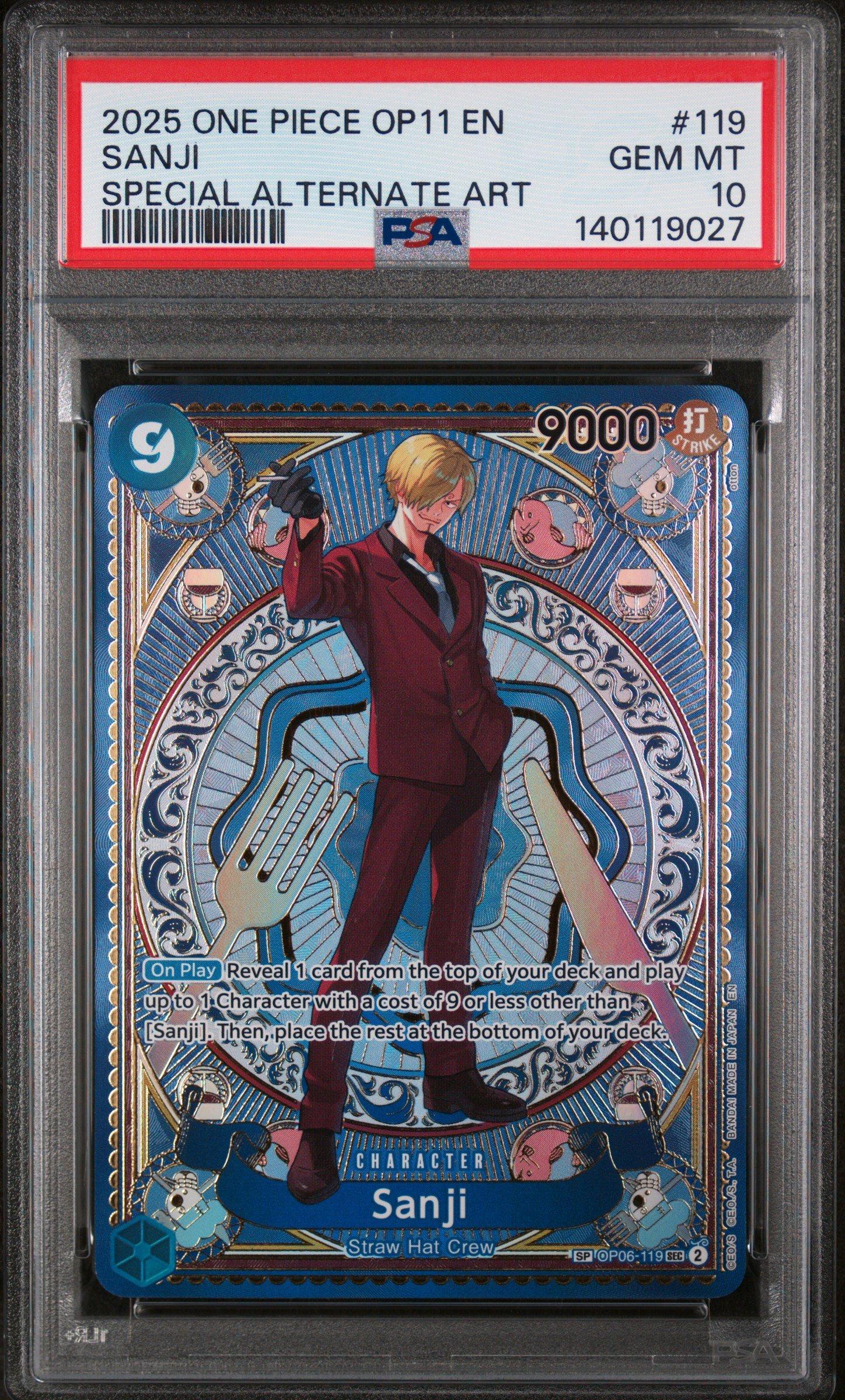 ワンピース カードゲーム 2025 ONE PIECE OP11 JP #119 SANJI PSA10 2025 One Piece Op11-a Fist Of Divine Speed 119 Sanji Special