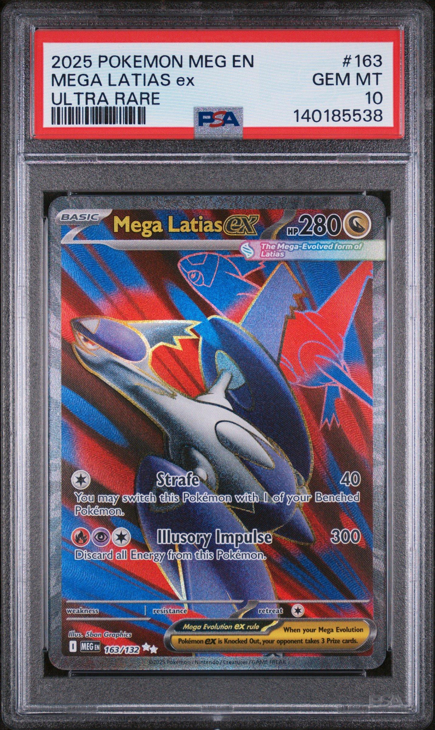 2025 Pokemon Meg En-mega Evolution 163 Mega Latias Ex Ultra Rare