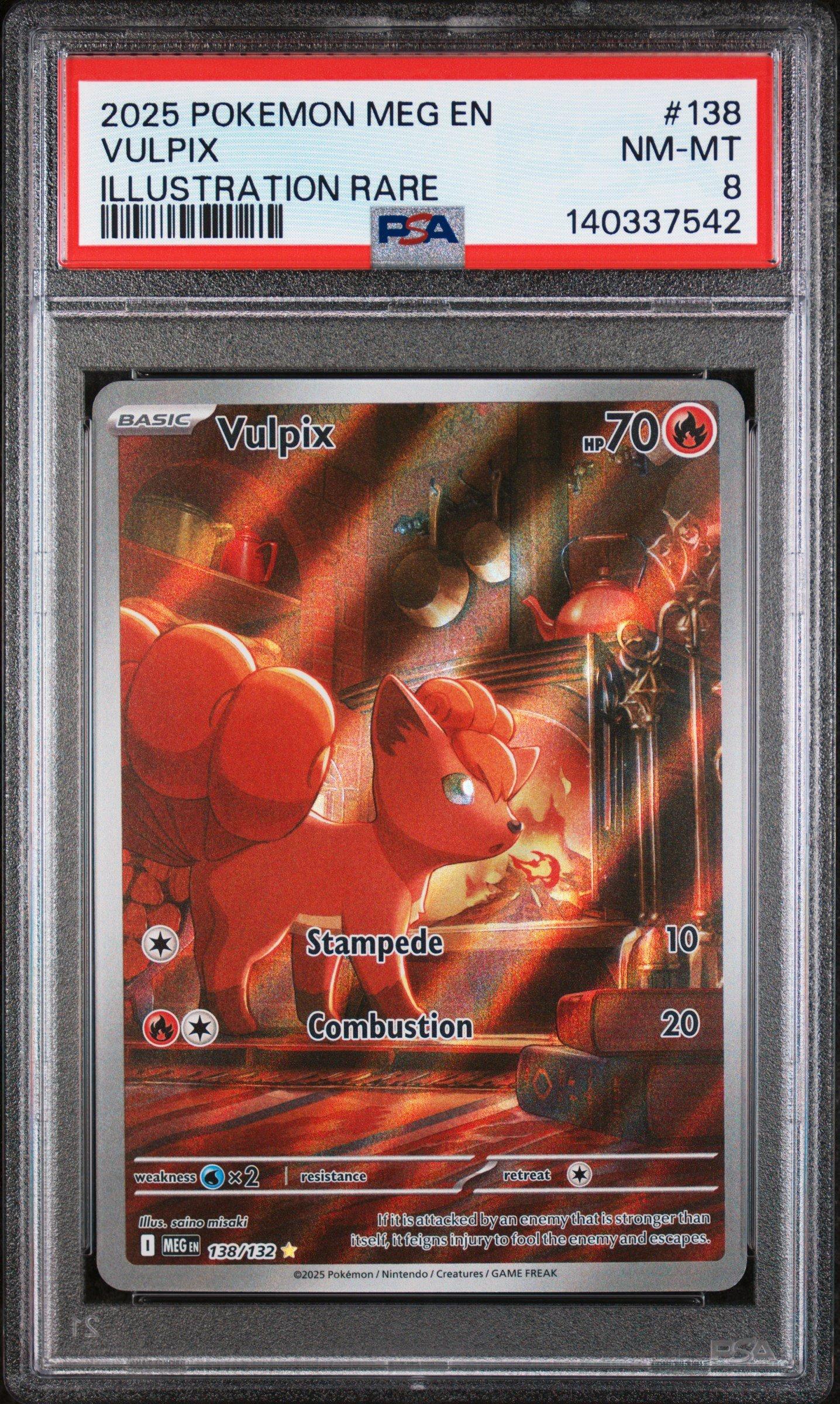 2025 Pokemon Meg En-mega Evolution 138 Vulpix Illustration Rare