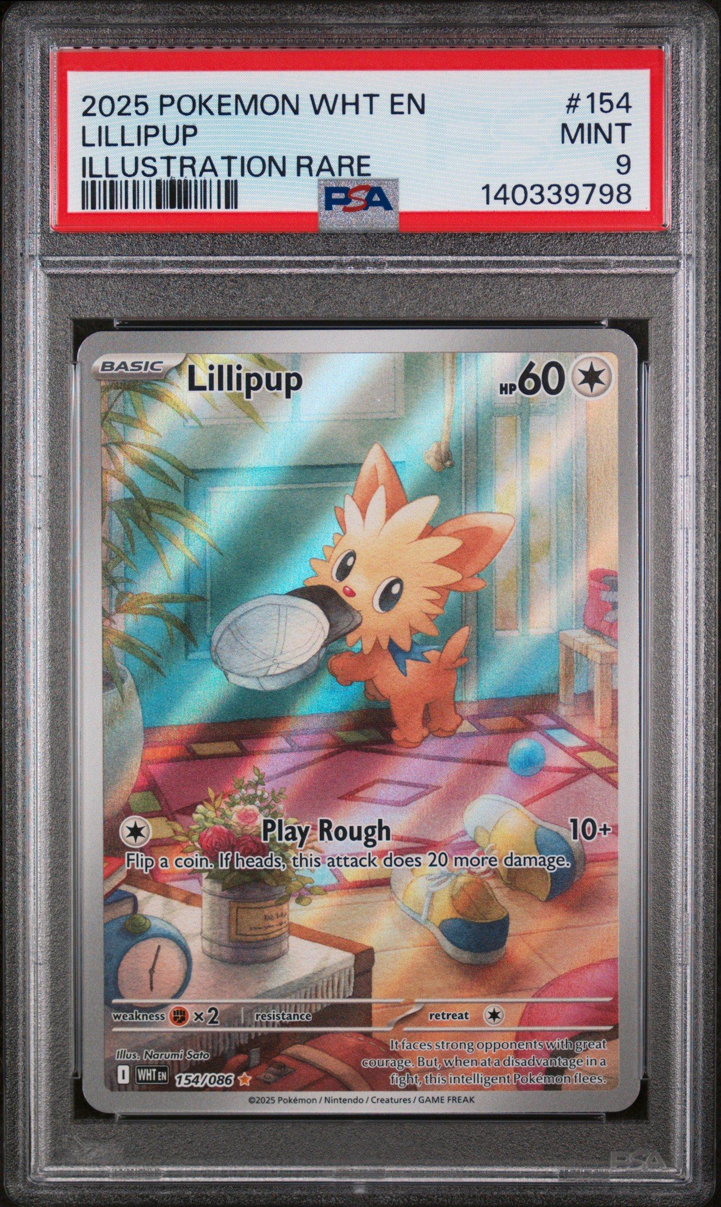 2025 Pokemon Wht En-white Flare 154 Lillipup Illustration Rare PSA 9 Graded  Card | GameStop