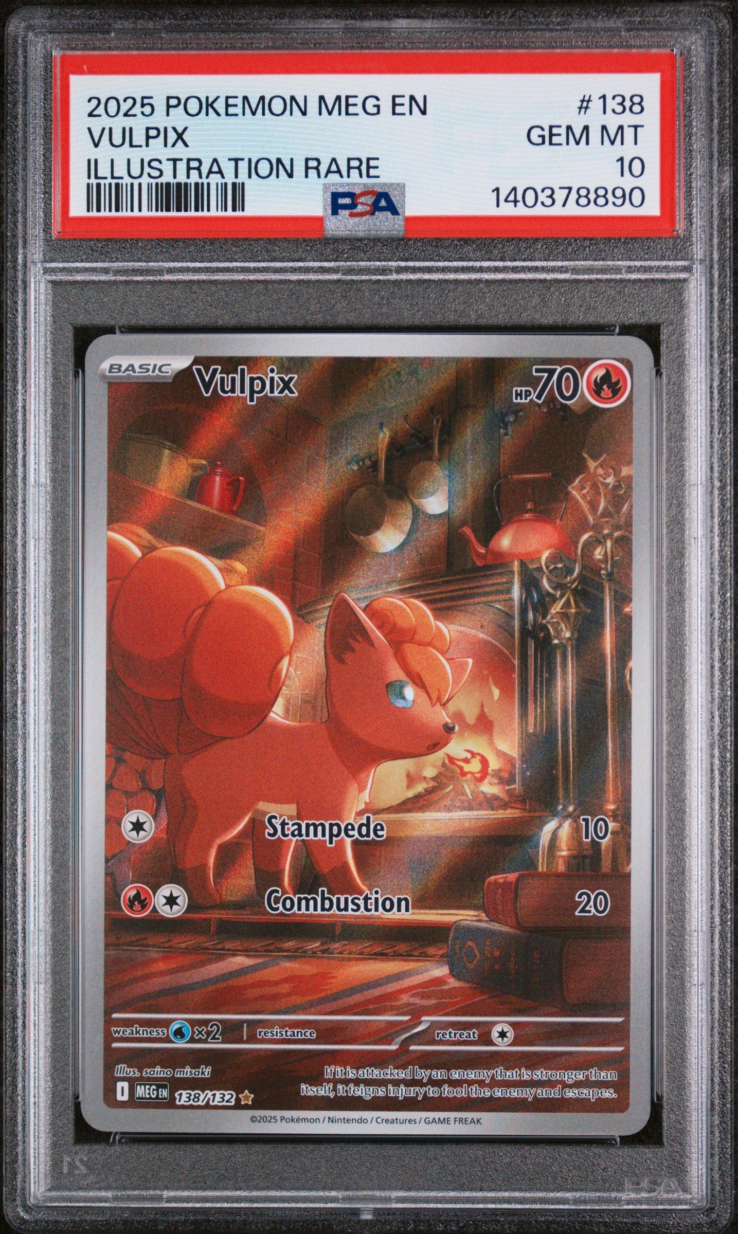 2025 Pokemon Meg En-mega Evolution 138 Vulpix Illustration Rare