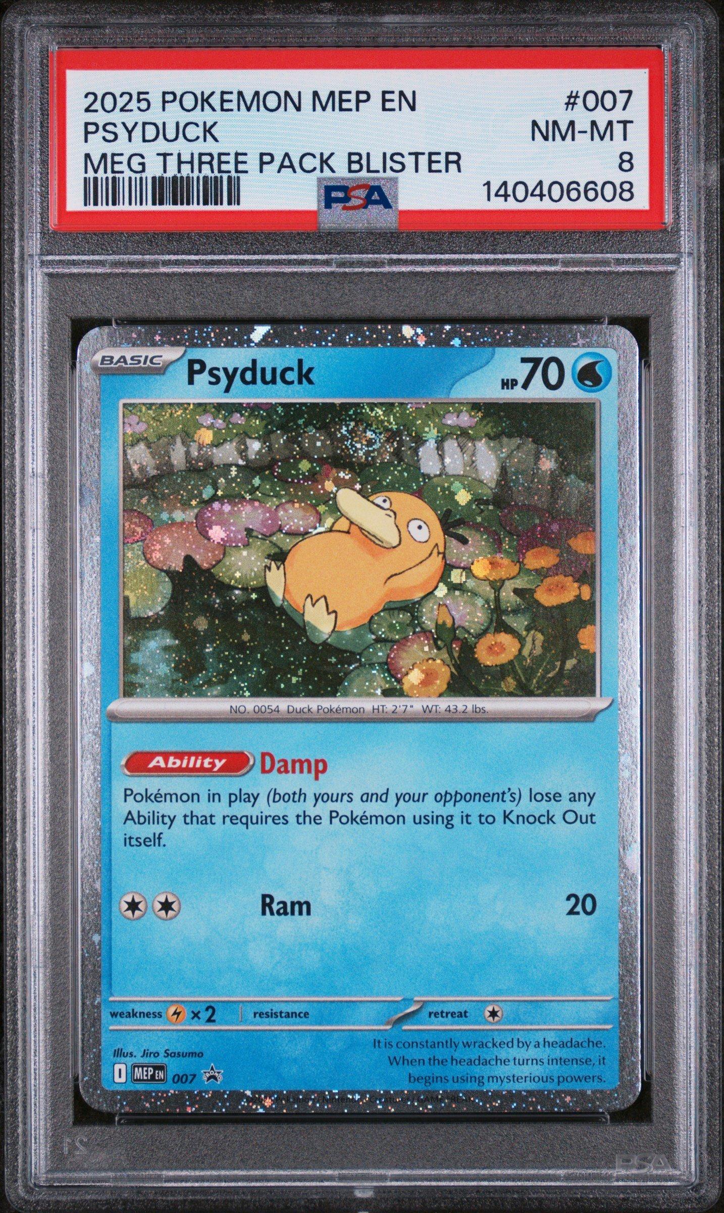 ★PSA10★【コダック/プロモ】2025 PSYDUCK 262/SV-P 2025 Pokemon Mep En-me Black Star Promo 007 Psyduck Mega Evolution