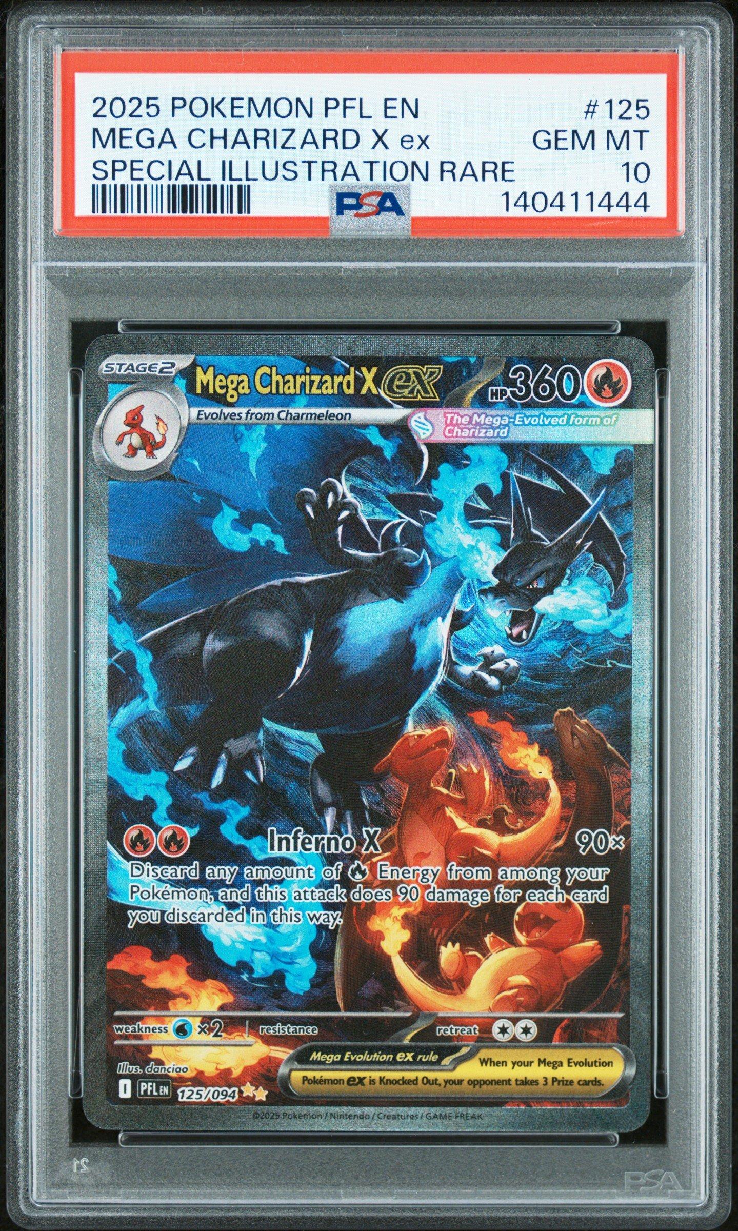 2025 Pokemon Pfl En-phantasmal Flames 125 Mega Charizard X Ex