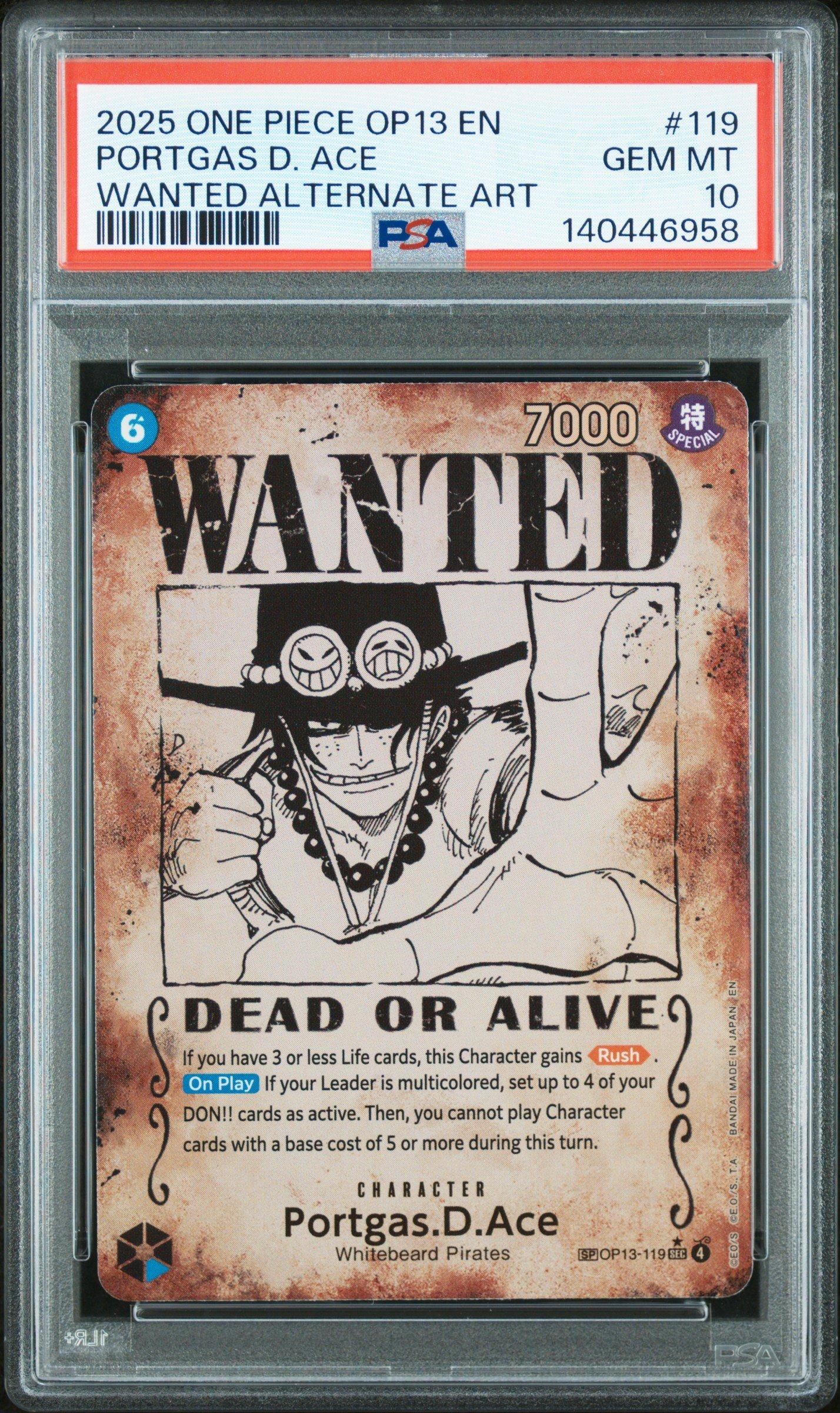 2025 One Piece Op13-carrying On His Will 119 Portgas D. Ace Wanted