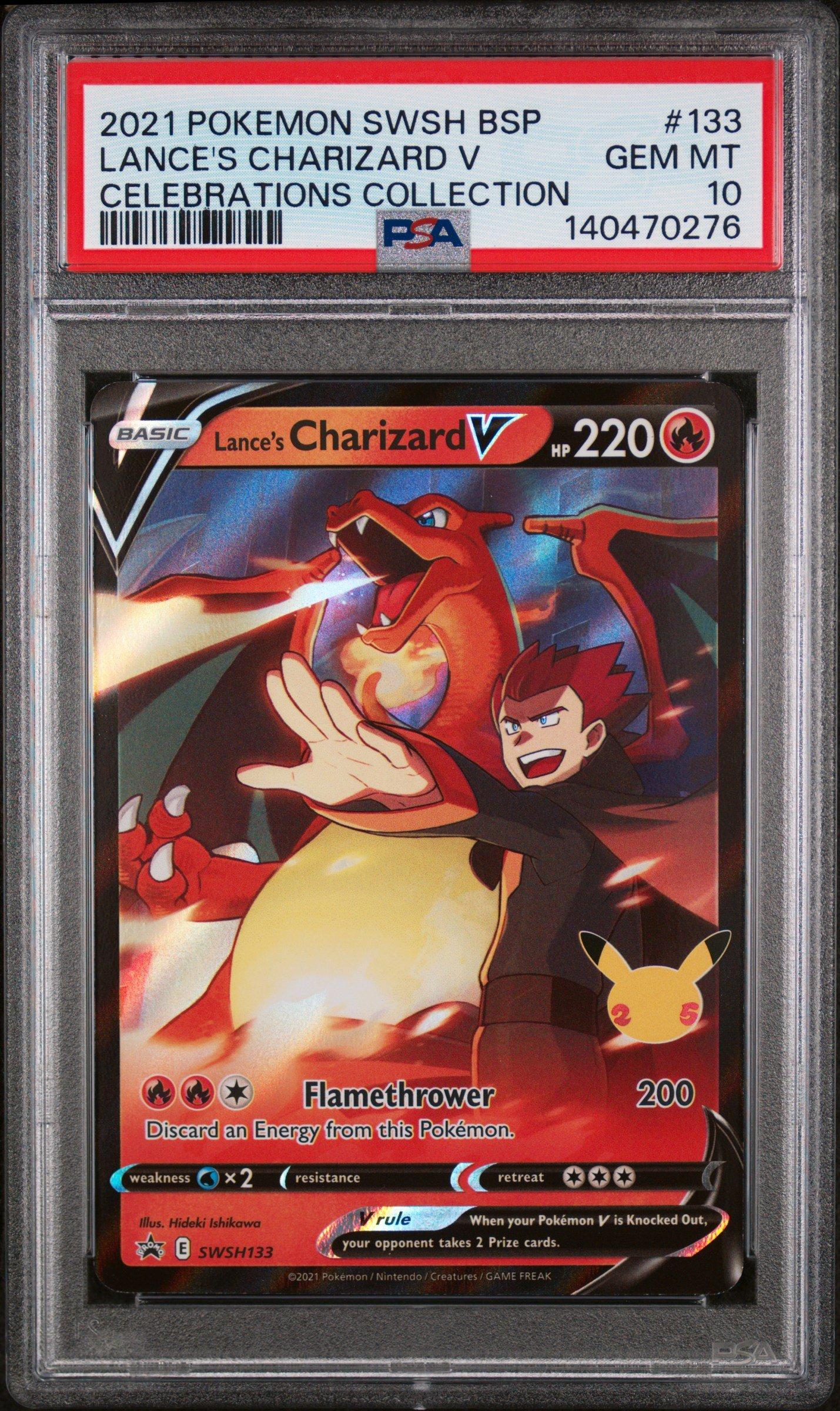 2021 Pokemon Swsh Black Star Promo 133 Lance's Charizard V