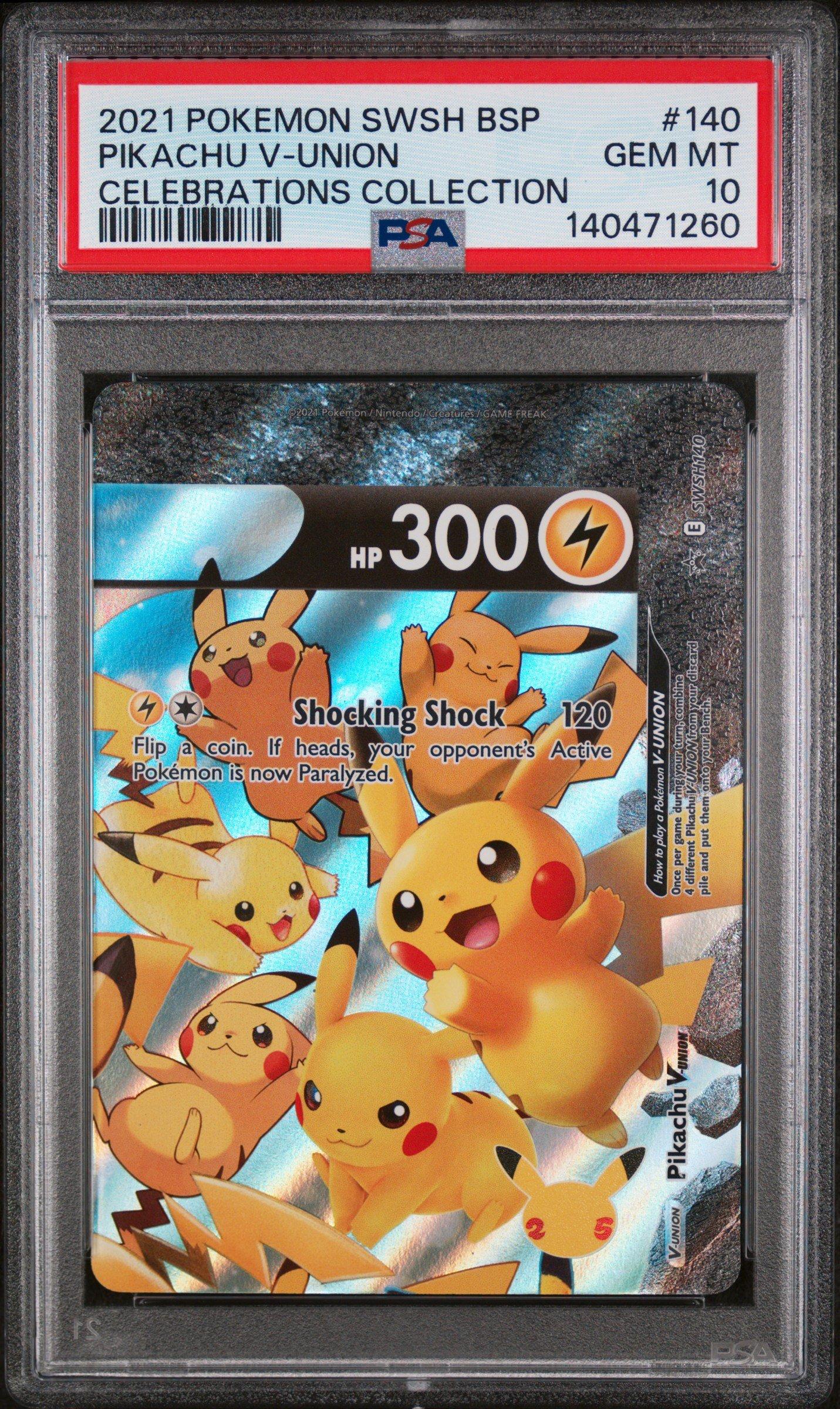 2021 Pokemon Swsh Black Star Promo 140 Pikachu V-union