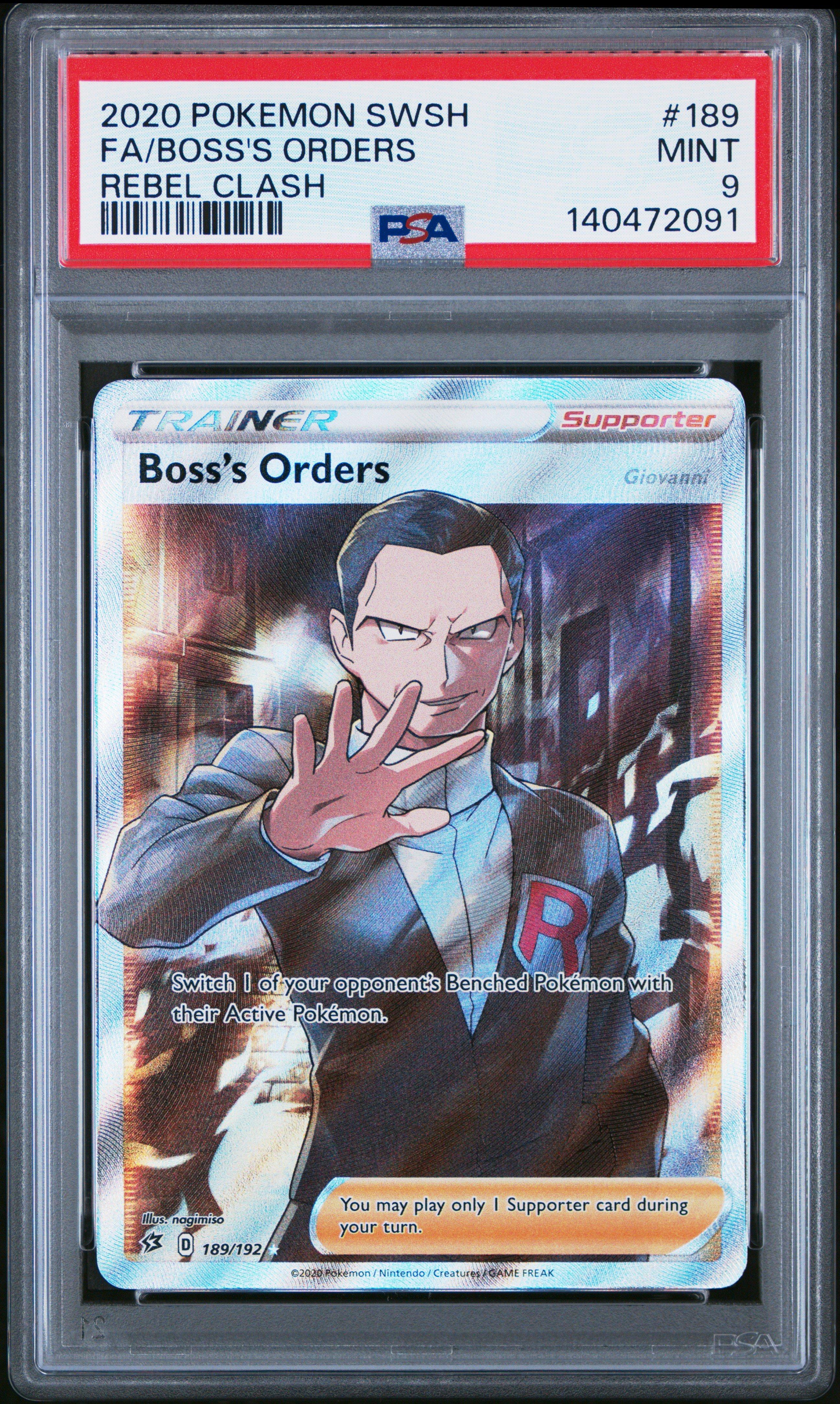 サンダー20th ARS9 2020 Pokemon Sword & Shield Rebel Clash 189 Full Art/boss's Orders