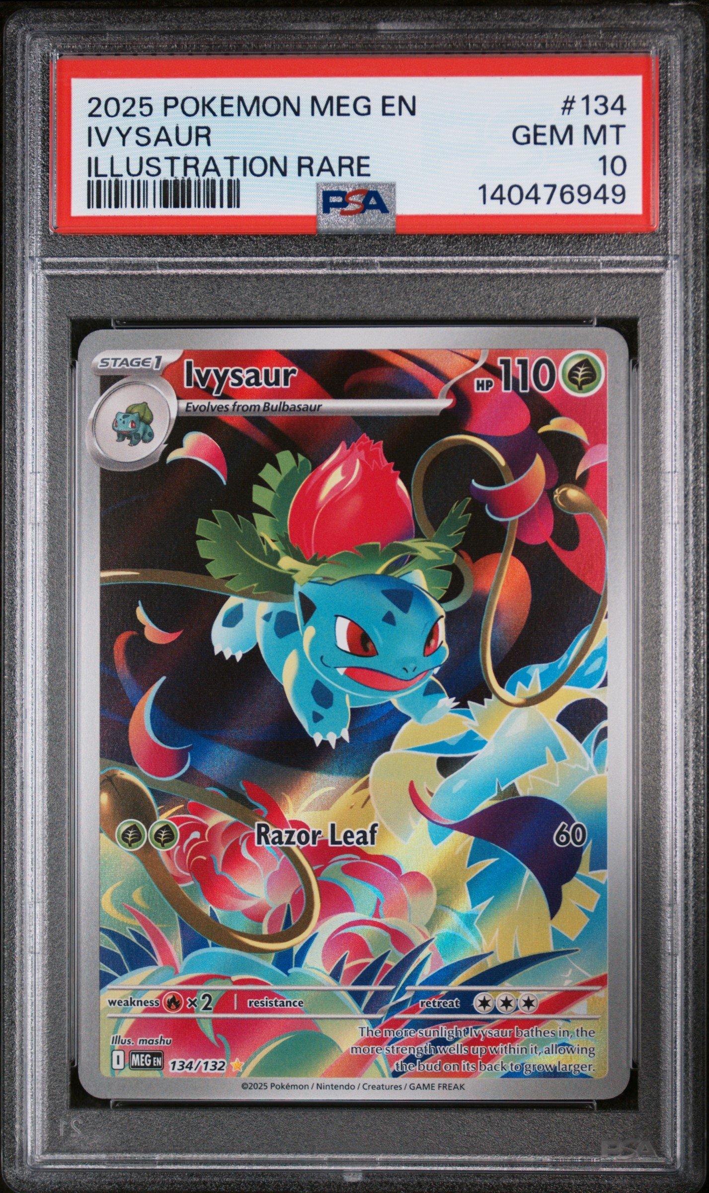 2025 Pokemon Meg En-mega Evolution 134 Ivysaur Illustration Rare