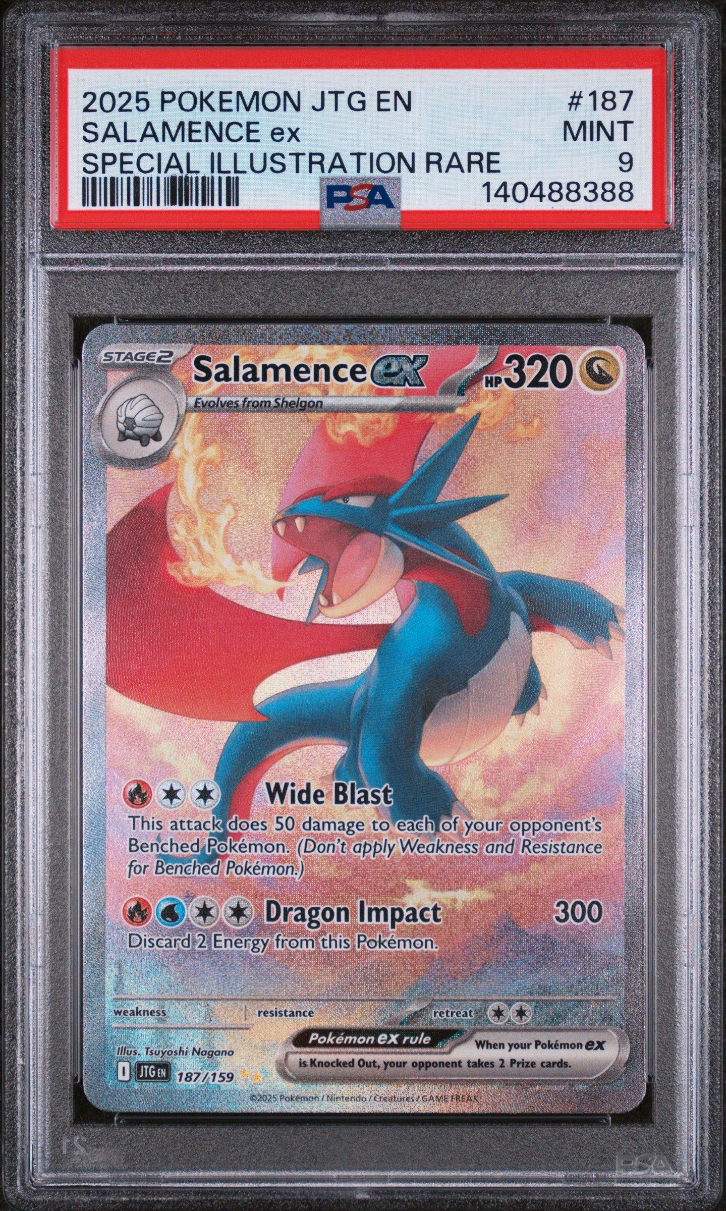 2025 Pokemon Jtg En-journey Together 187 Salamence Ex Special