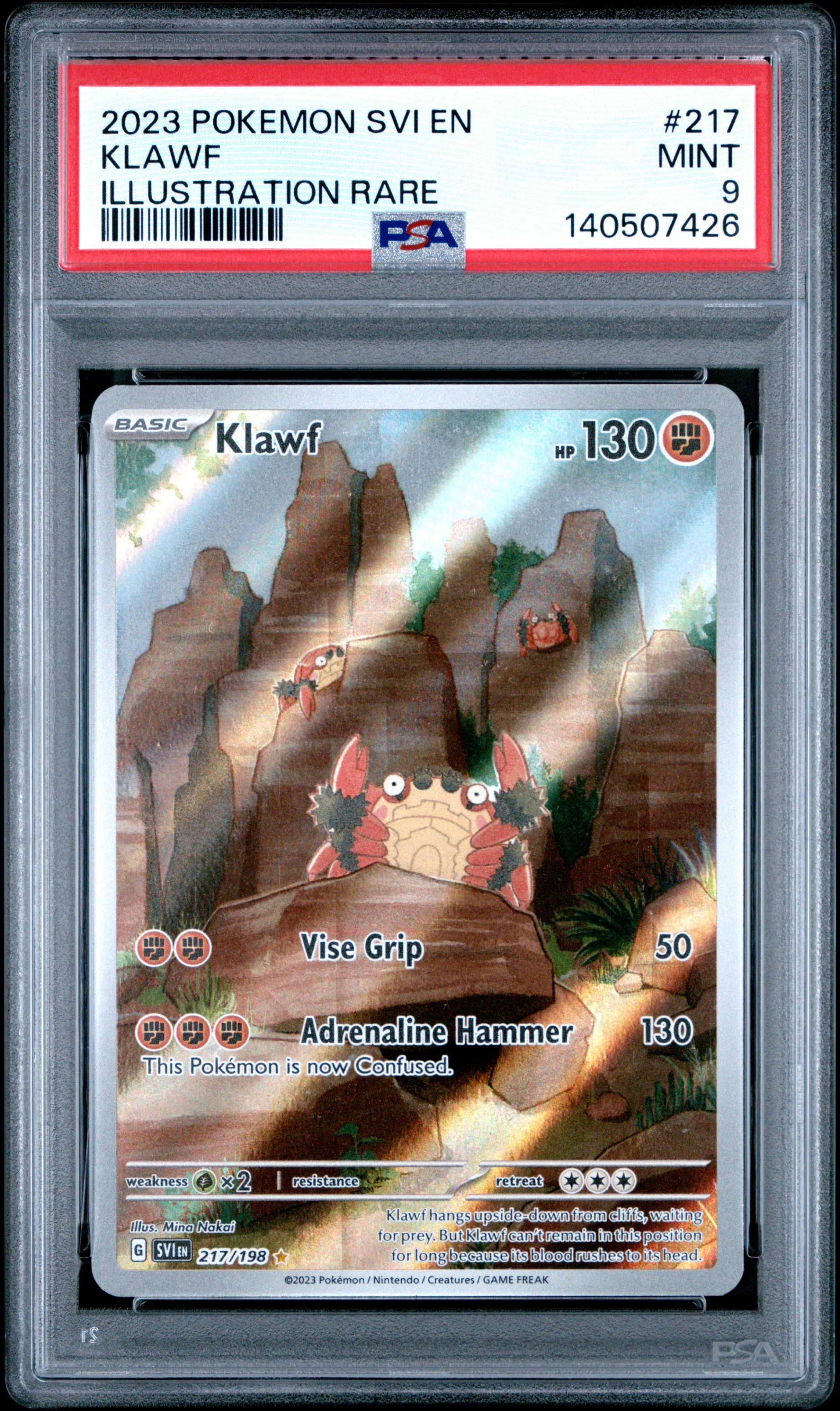 2023 Pokemon Svi En-scarlet & Violet 217 Klawf Illustration Rare