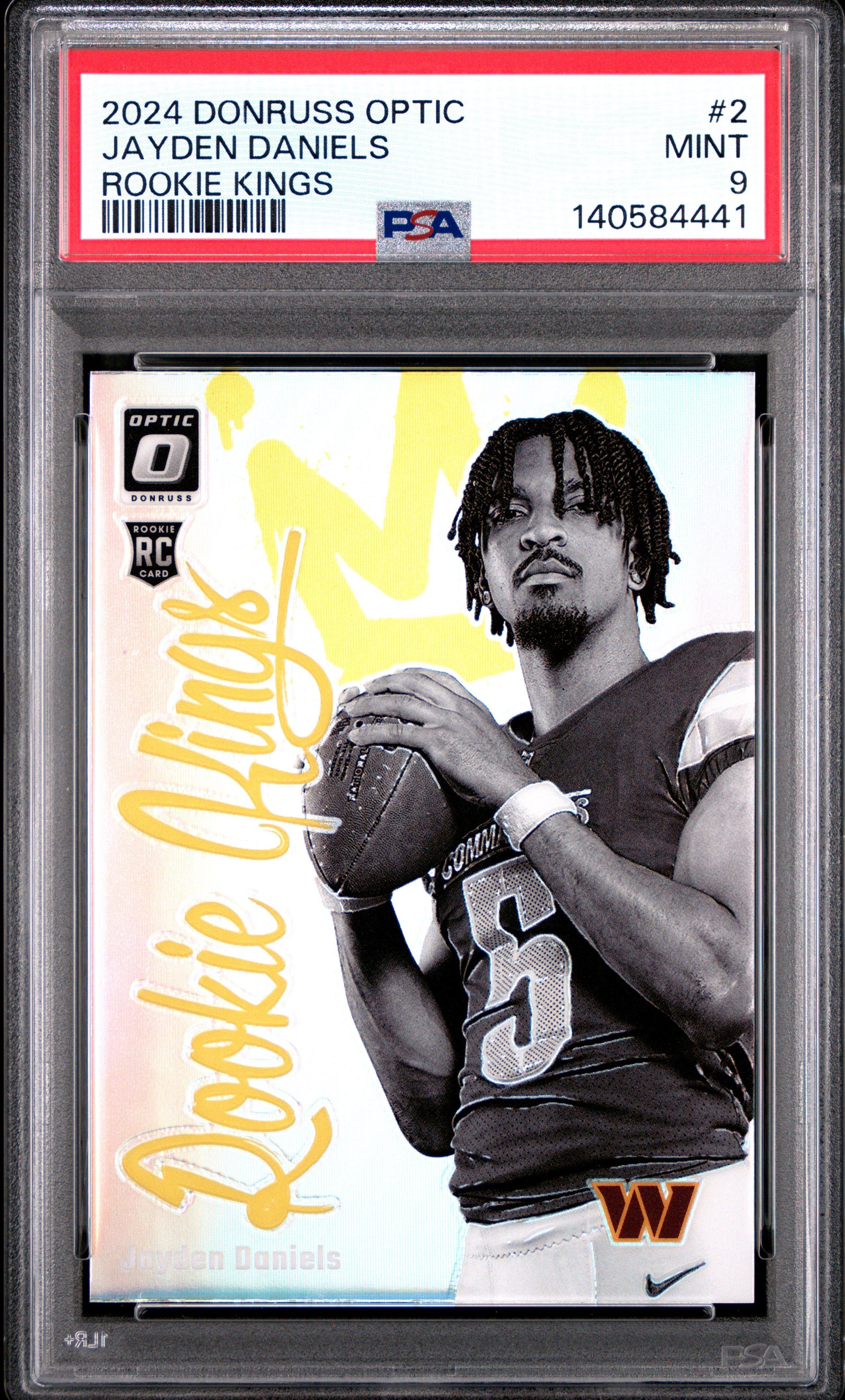2024 Panini Donruss Optic Rookie Kings 2 Jayden Daniels PSA 9 Graded Card |  GameStop