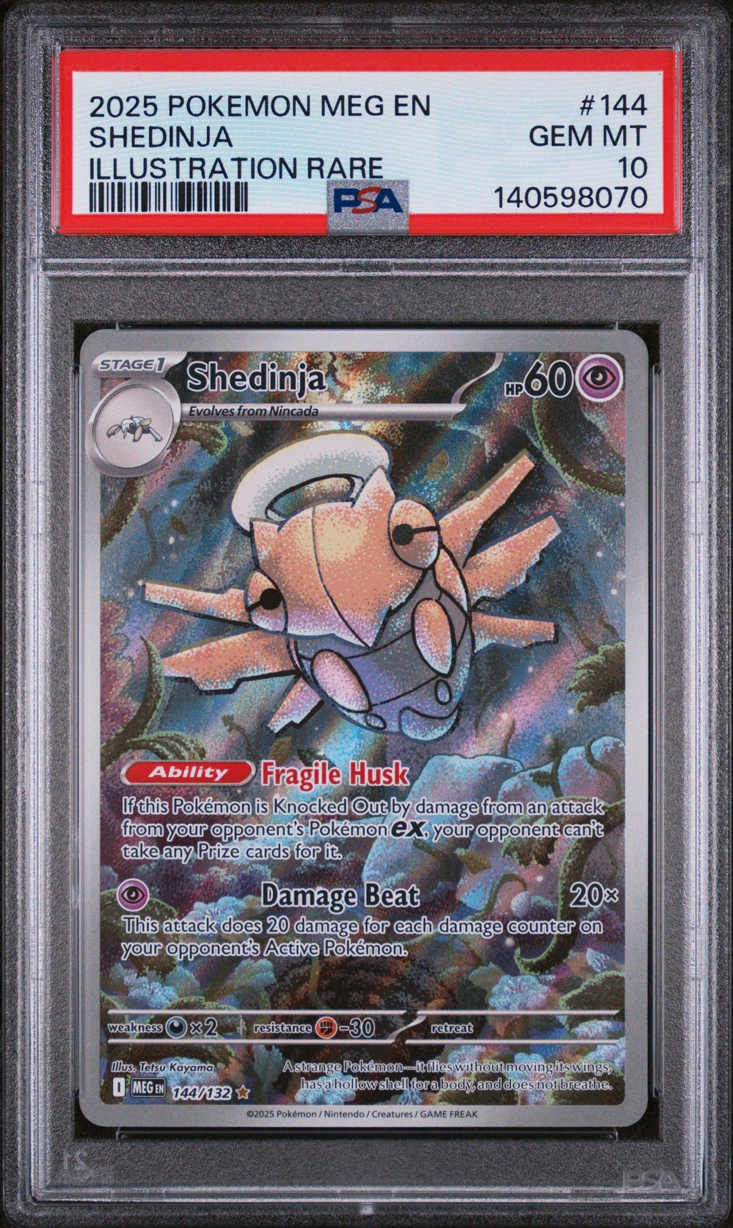 2025 Pokemon Meg En-mega Evolution 144 Shedinja Illustration Rare