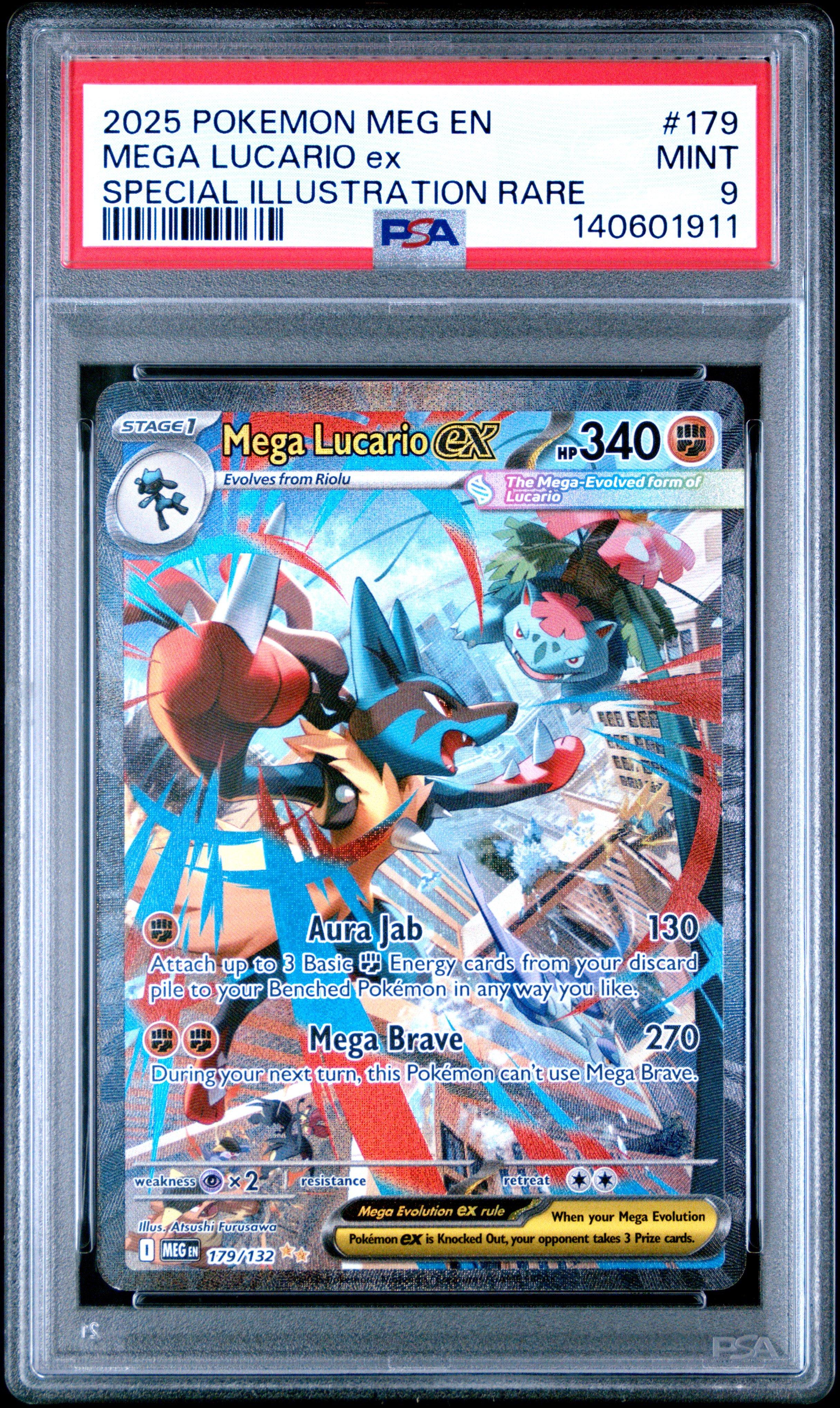 2025 Pokemon Meg En-mega Evolution 179 Mega Lucario Ex Special